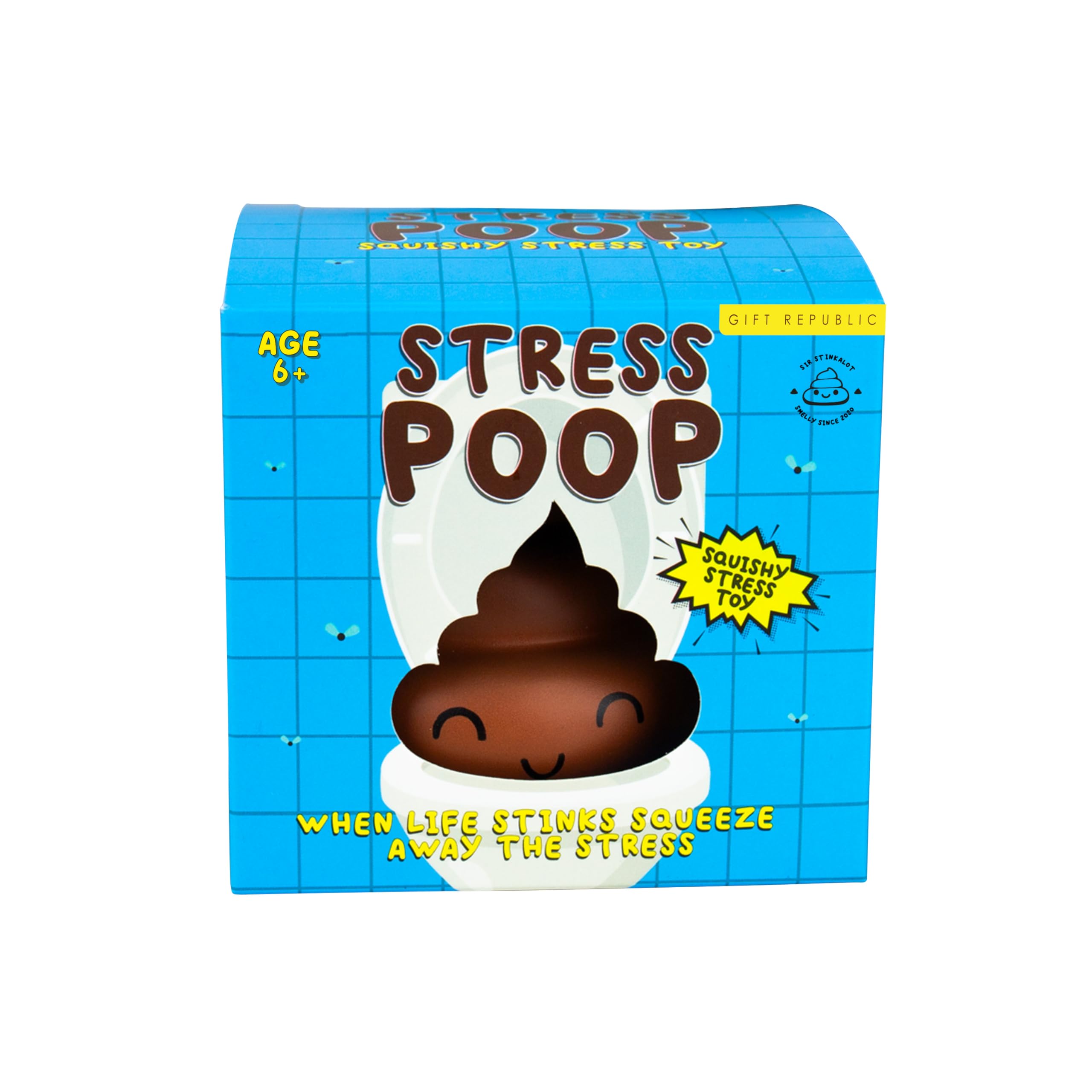 Gift Republic Stress Poop Squeeze Toy – Funny Poo Emoji Squishy for Kids & Adults | Soft Foam Fidget Toy for Stress Relief | Gag Gift & Stocking Filler 6 Years +