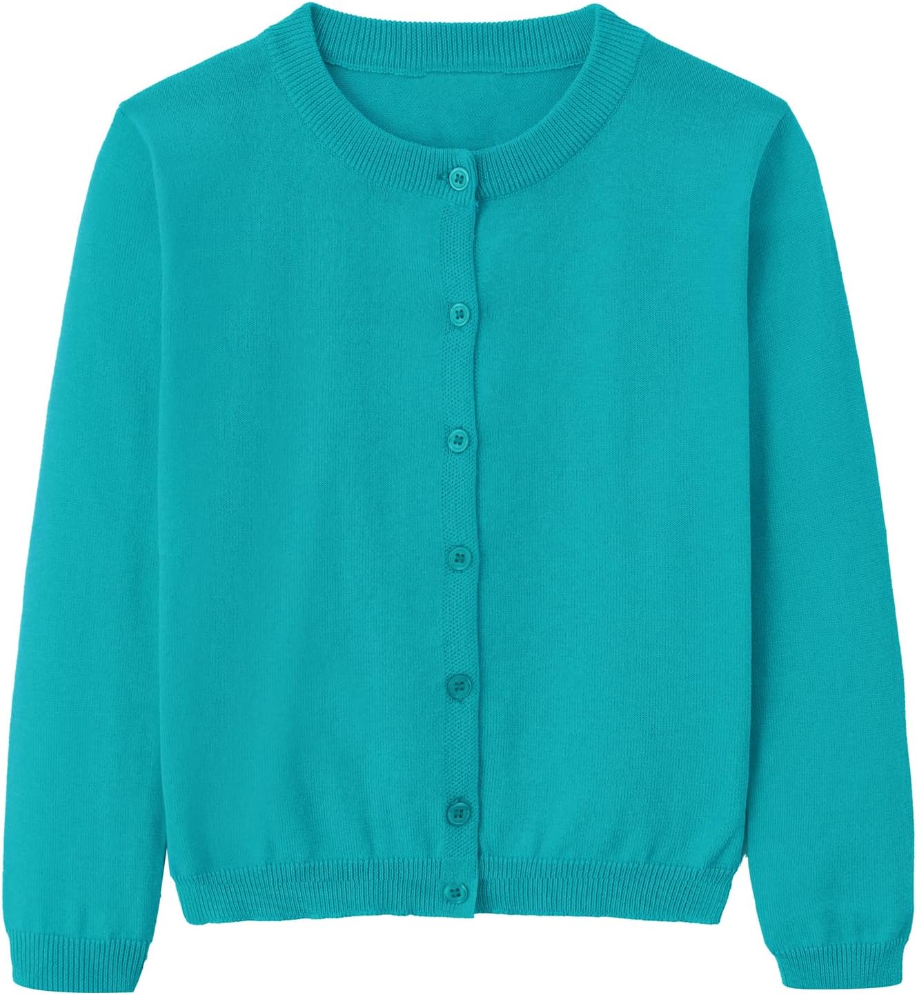 Girls Cardigan Sweater School Uniforms Toddler Long Sleeve Button Knit Solid Sweate...