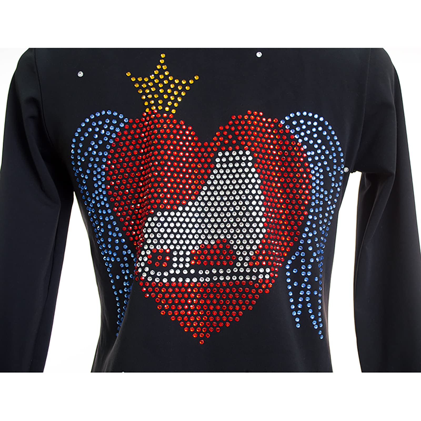 Veste Patinage Artistique Strass Noir Épais Youthful Flying - Femmes Filles
