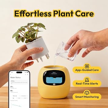 Ivy AI Smart Flowerpot with Emoji Intelligent Planter Robot for Decorative Plants Tamagotchi Flowerpot Stylish Planter Gotch Home Decoration
