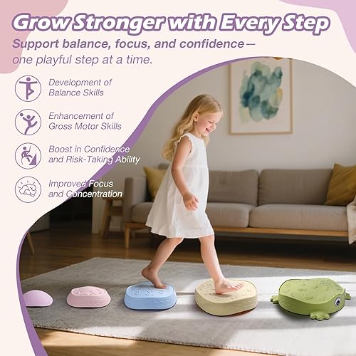 Miniatura 4 de Escalones pastel para niños, juguetes de equilibrio sensorial antideslizantes, juego de carrera de obstáculos para interiores y exteriores para