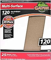 Vista 13 de Gator - Hojas de lijado multisuperficie de 9 x 11 pulgadas, grano 36, paquete de 25