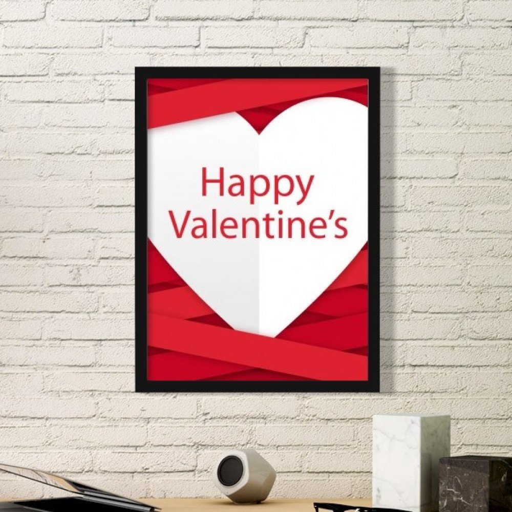 Cadre art image coeur Saint Valentin pour sublimer un mur vide