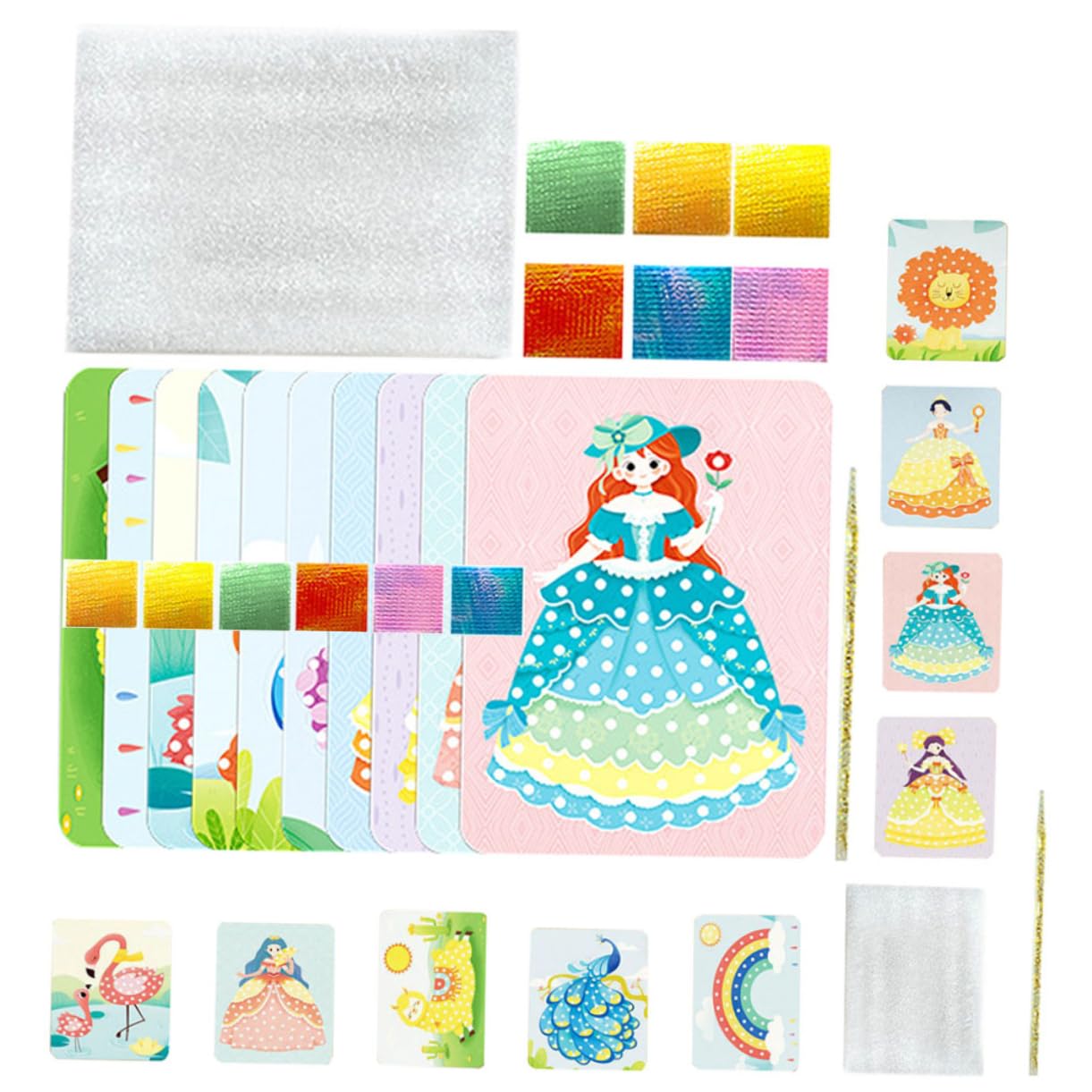 ibasenice Kit di Pittura per Puntura Fai da Te per Ragazzo Ragazza 2 Set di Tessuto Perlato e Plastico, Facile da Trasportare e Sviluppa L'espressività Artistica, per Attività Creative