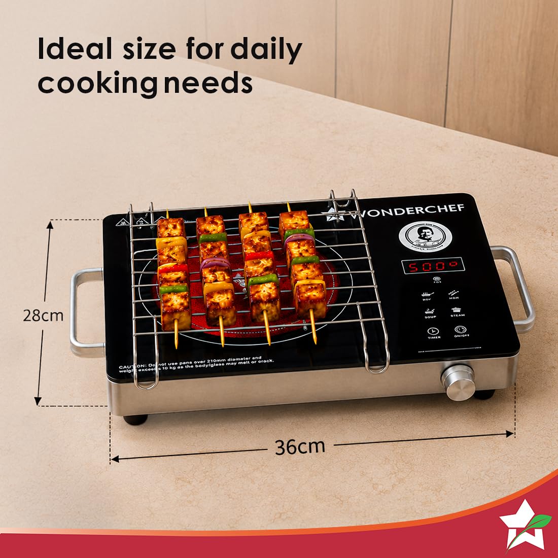 Wonderchef Evita Neo Cooktop - Infrared, BBQ Grill Included -9