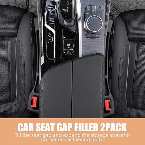 Miniatura 7 de Protector de asiento sin caída, relleno de espacio para asiento de automóvil, rellenos de espacio entre el asiento y la consola evitan que las cosas
