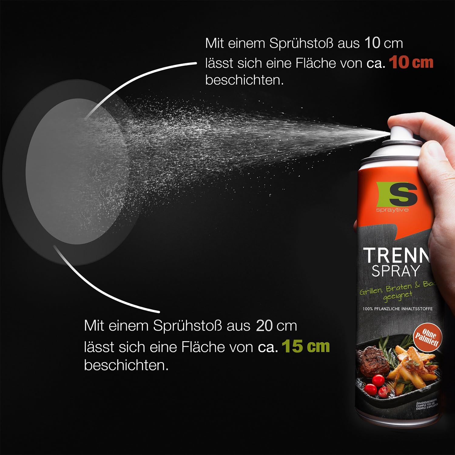 1 x 400ml Spraytive BBQ Trennspray - Zum Grillen, Braten & Backen - Trennfett, Antihaftspray, Non Stick Spray für Weber Grills, Tefal, Plancha Grills, Sandwich Maker