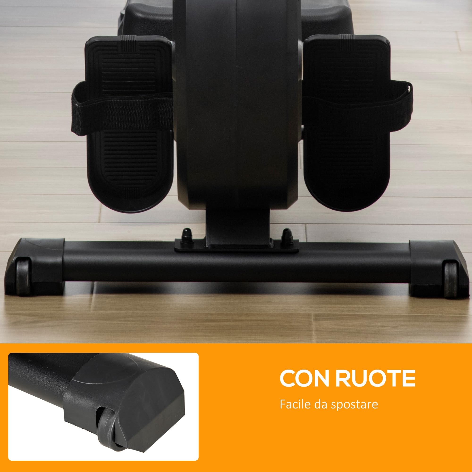 HOMCOM Máquina de Remo Plegable Remo para Casa con 8 Niveles de Resistencia Magnética Volante de 4kg Monitor LCD Silencioso Carga 120kg para Fitness Entrenamiento Hogar 185x58x57 cm Negro y Plata