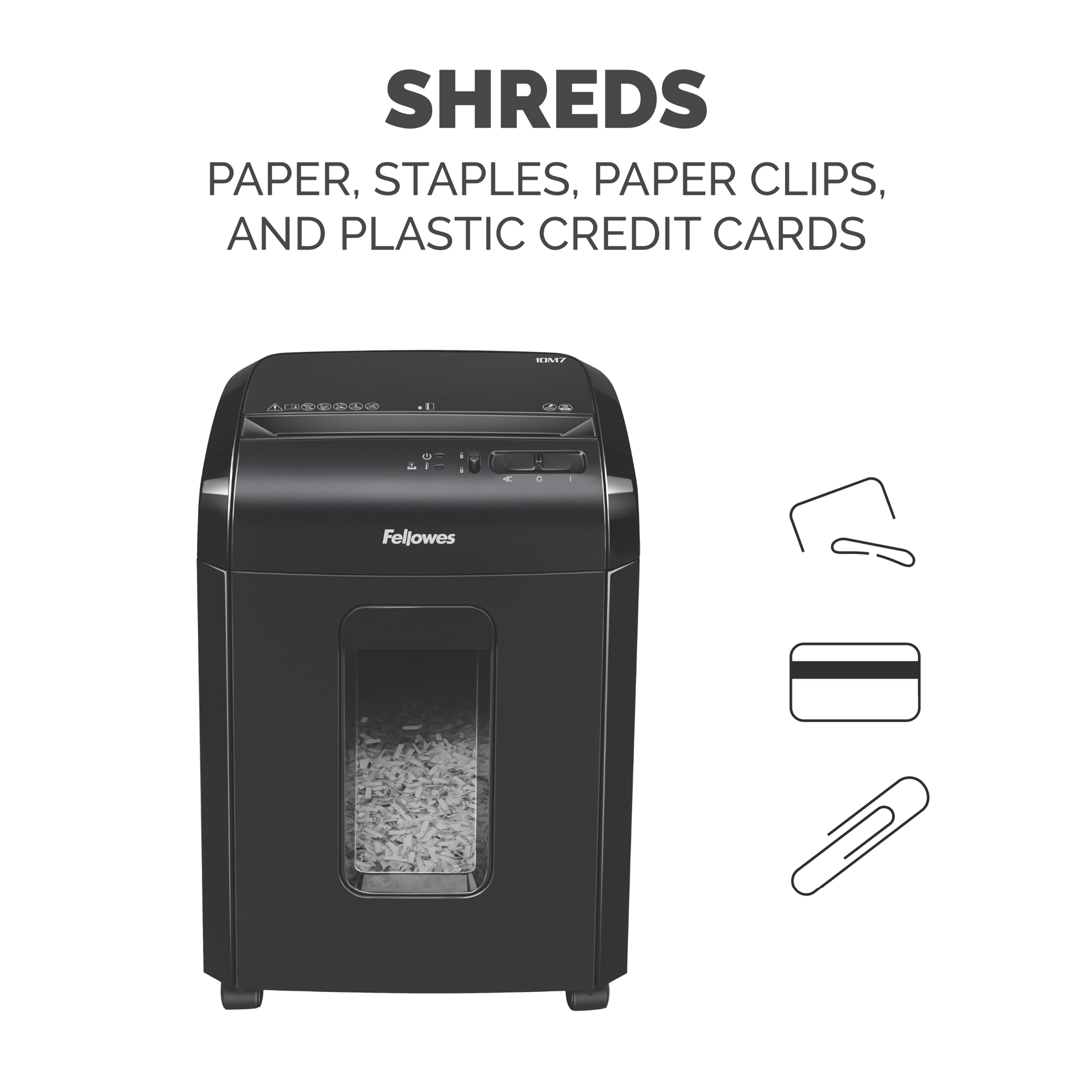 Fellowes 10M7 Powershred - Trituradora de papel para escritorio (10 hojas)