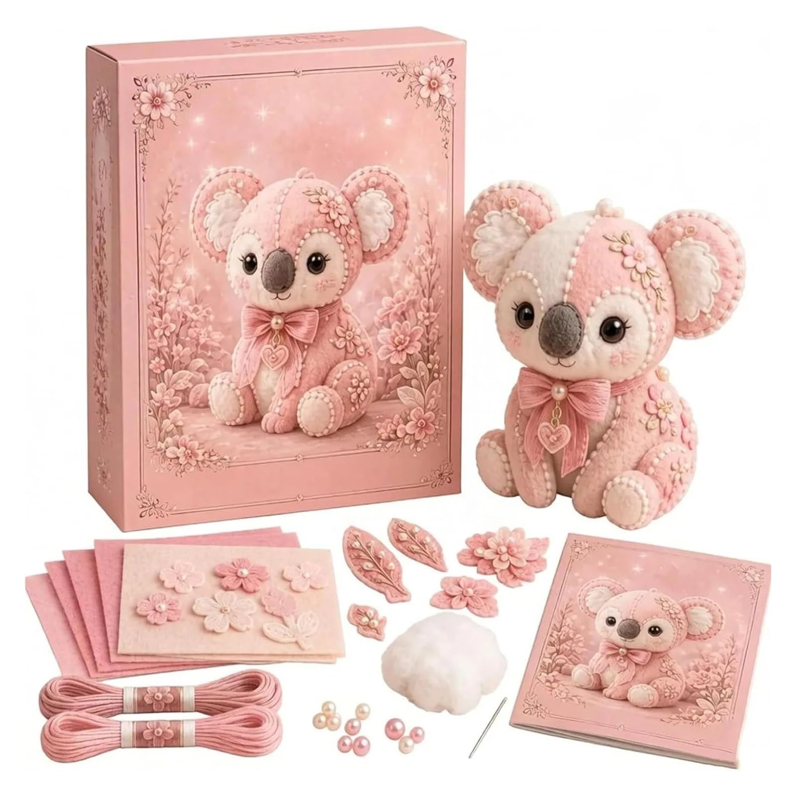 kit de tela para acolchar diy Colección de patchwork DIY de Pink Forest Friends