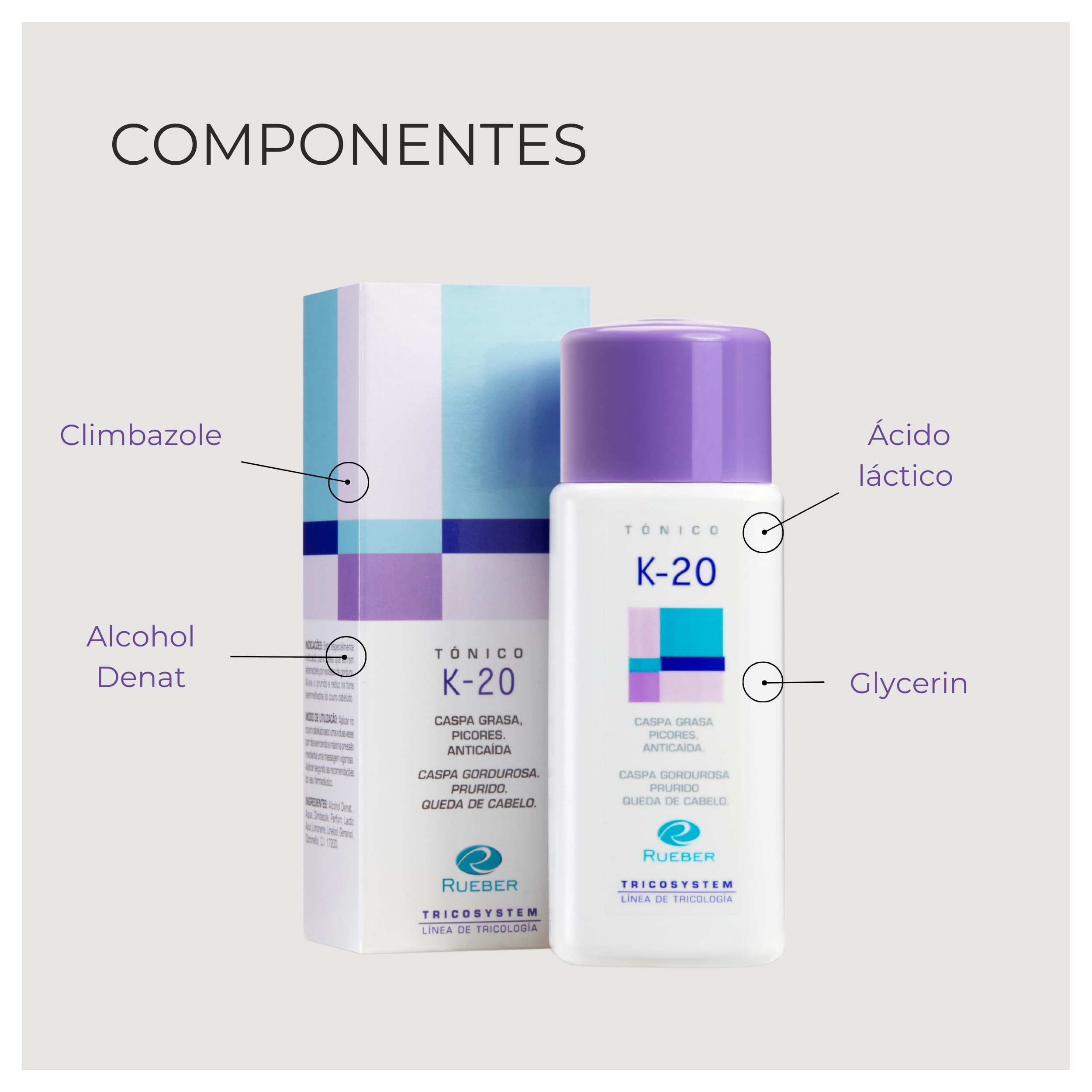 Tonico Capilar K-20 | Locion Anticaspa y Calma el Picor Cuero Cabelludo con Efecto Inmediato | Elimina la Caspa Grasa y Tóxica | Para Cuero Cabelludo Irritado o Intoxicado | Dermatitis
