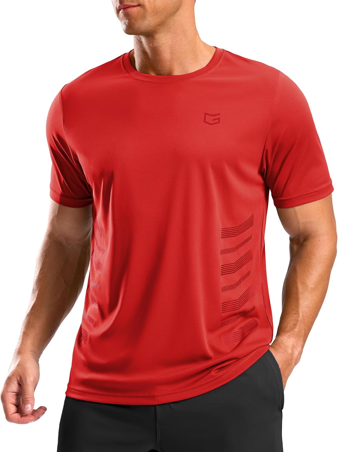 G Gradual Men's Workout Shirts Quick Dry Athletic Running T-Shirts Lightweight Moisture Wicking Short Sleeve Sports Gym Tops