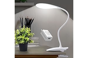Vont Desk Lamp with USB Port, Eye-Caring Clamp Light, Reading Light
