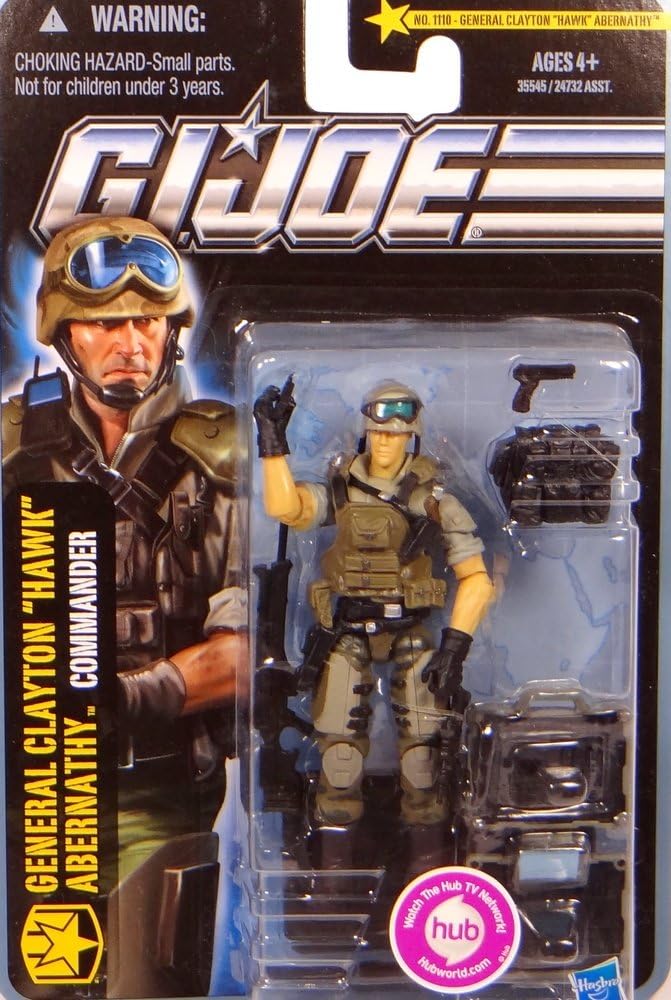G.I. Joe Pursuit of Cobra 3 3/4 Inch Action Figure General Clayton Hawk Abernathy Commander by Hasbro