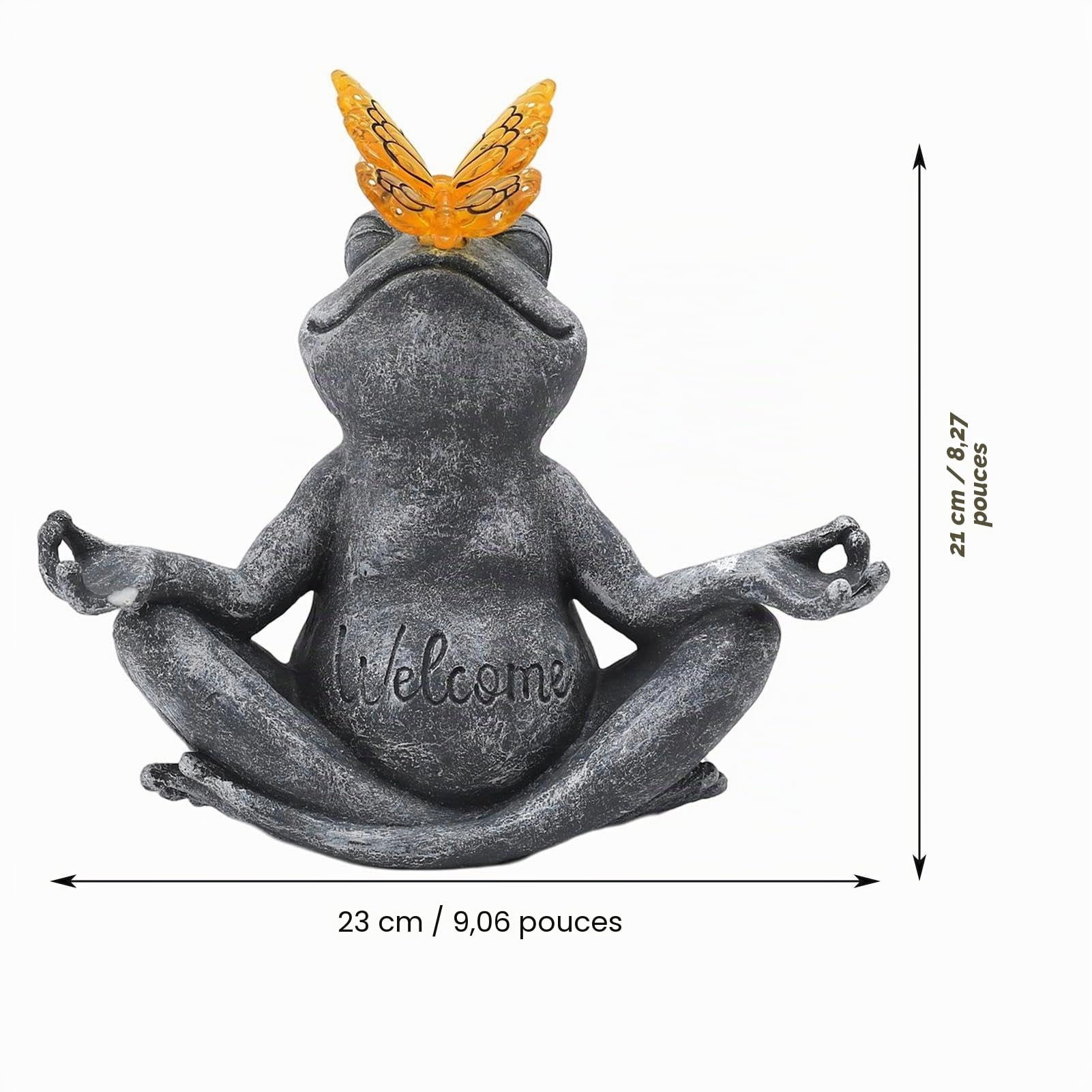 Figurine de grenouille à énergie solaire pour décoration de jardin et terrasse
