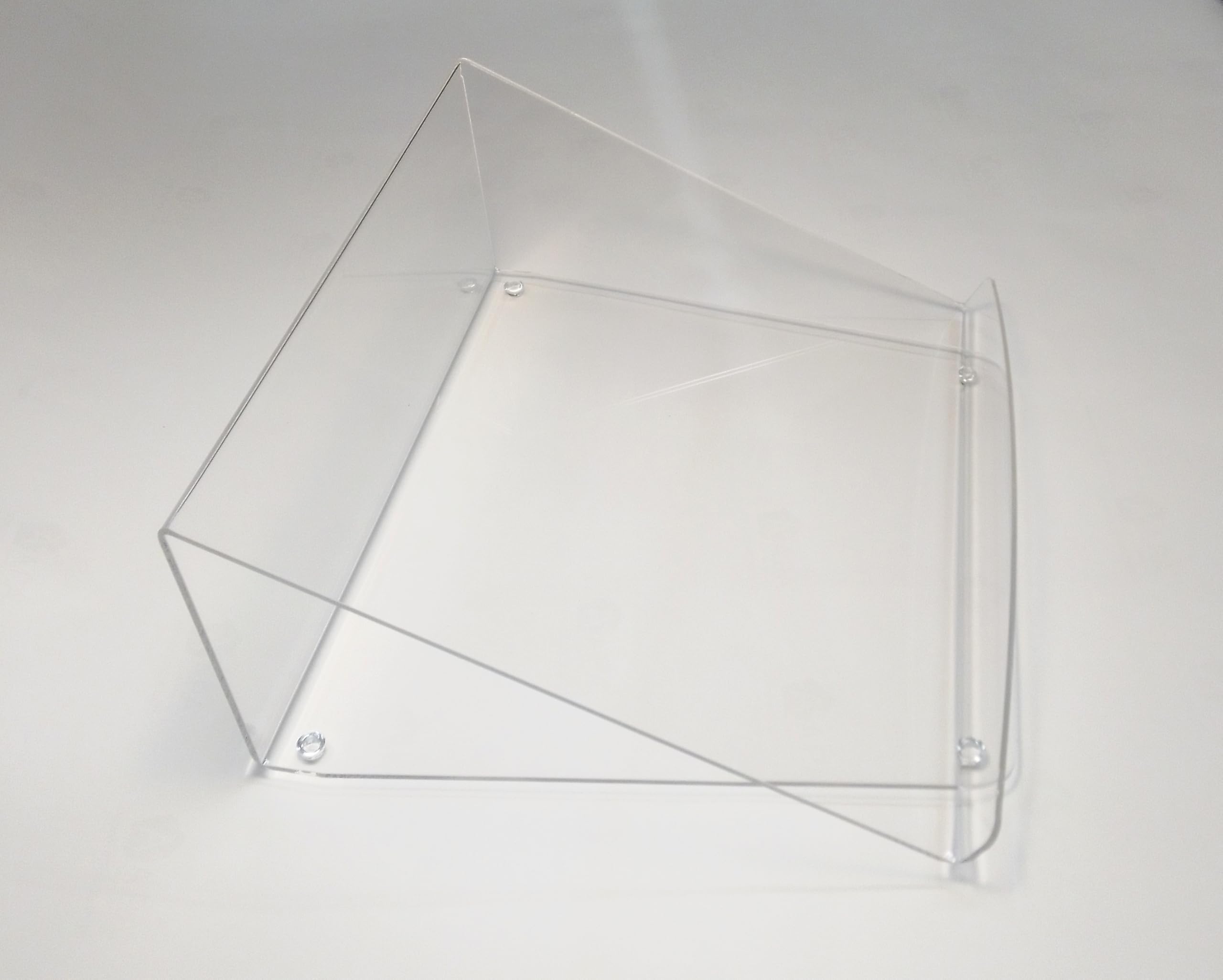 DESIMONLINE Pupitre de Table en Plexiglass Transparent, Moulé au Laser, 33 x 29,7 x 14 cm, Fabriqué à la Main en Italie