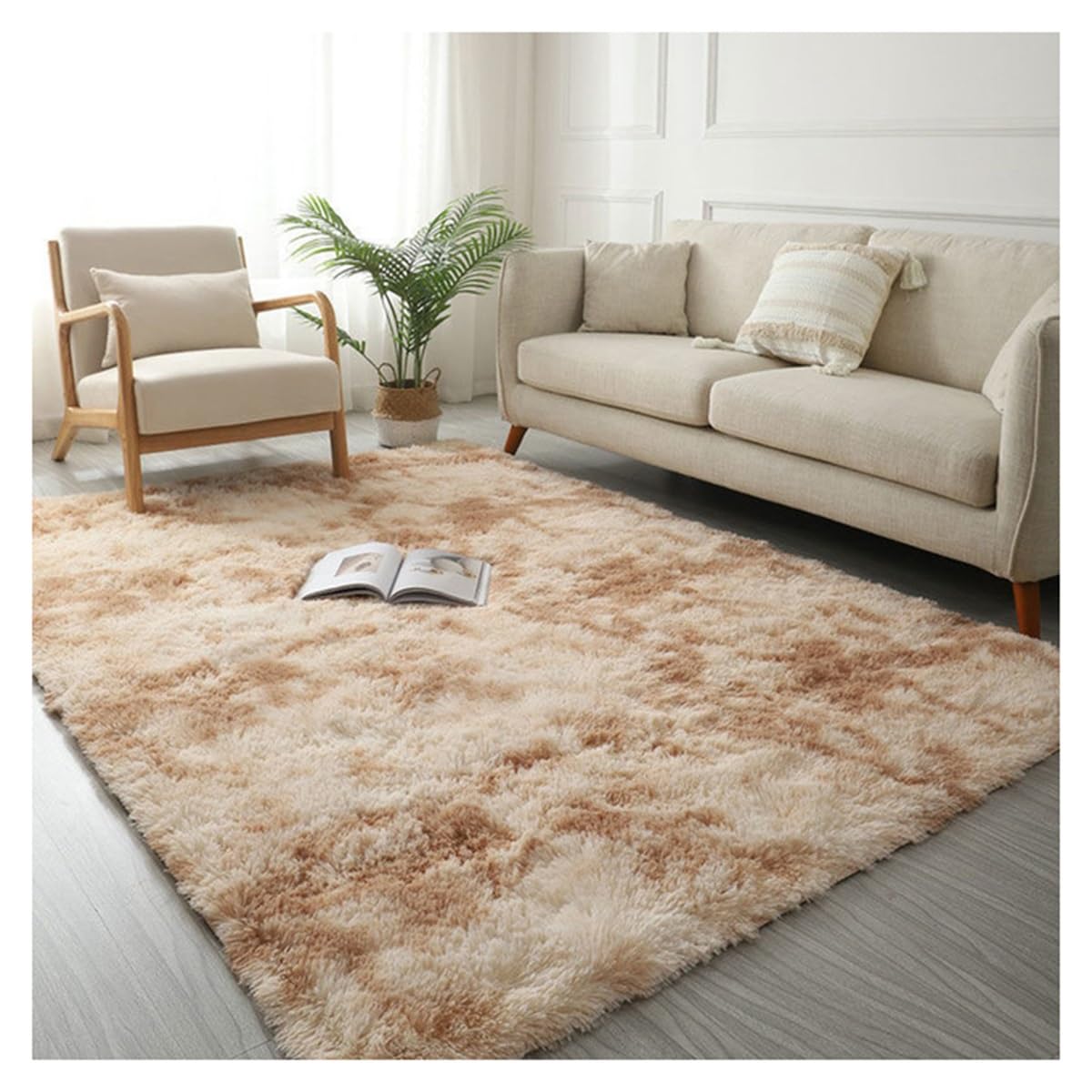 Tapis de salon moderne moquette longhair fluffy soft pour chambre