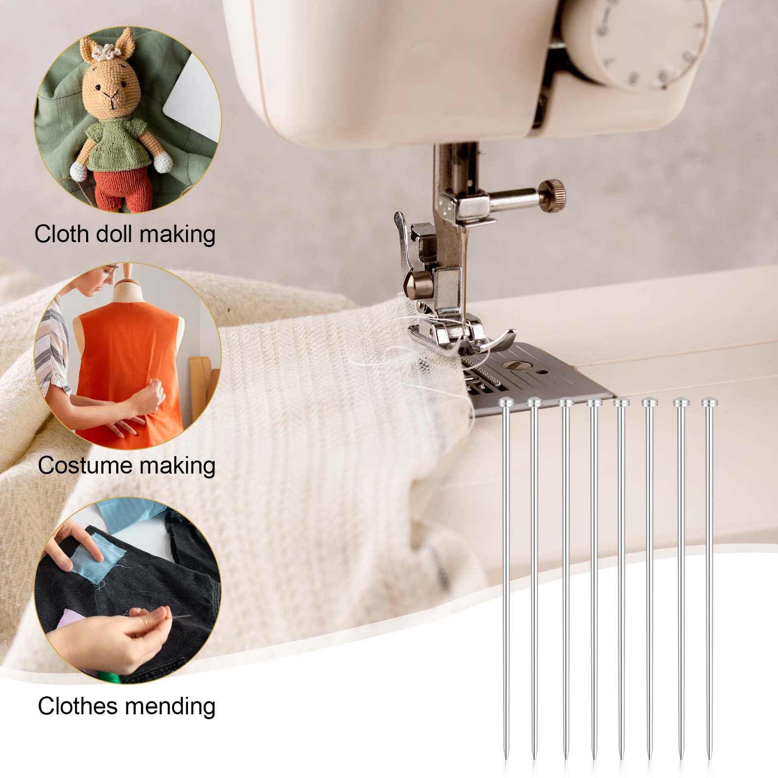 Lot De 1000 épingles à Coudre Sans Tête - 26 Mm - En Acier Inoxydable