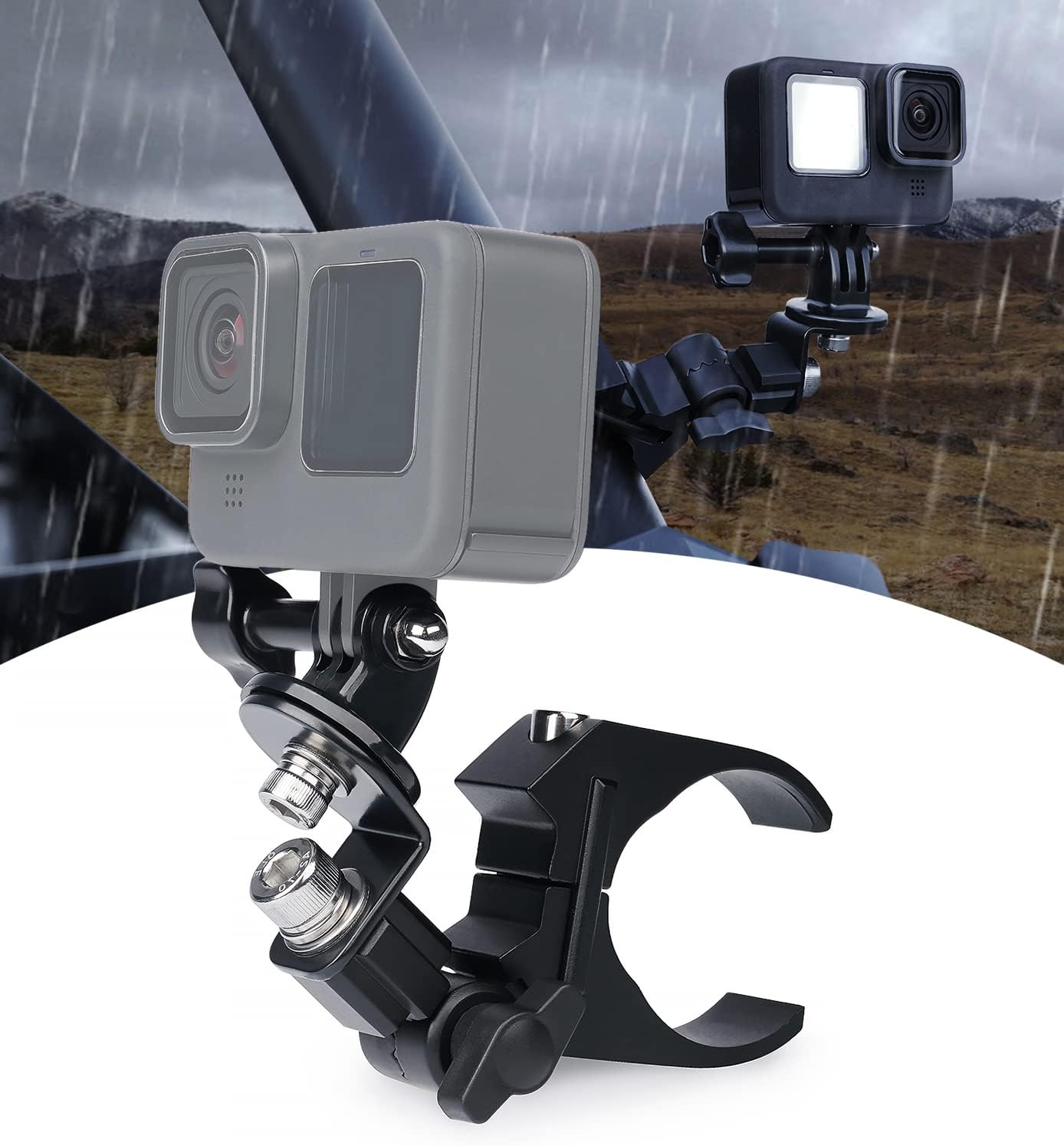 Lupar UTV CClamps Mounting Bracket Compatible with GoPro