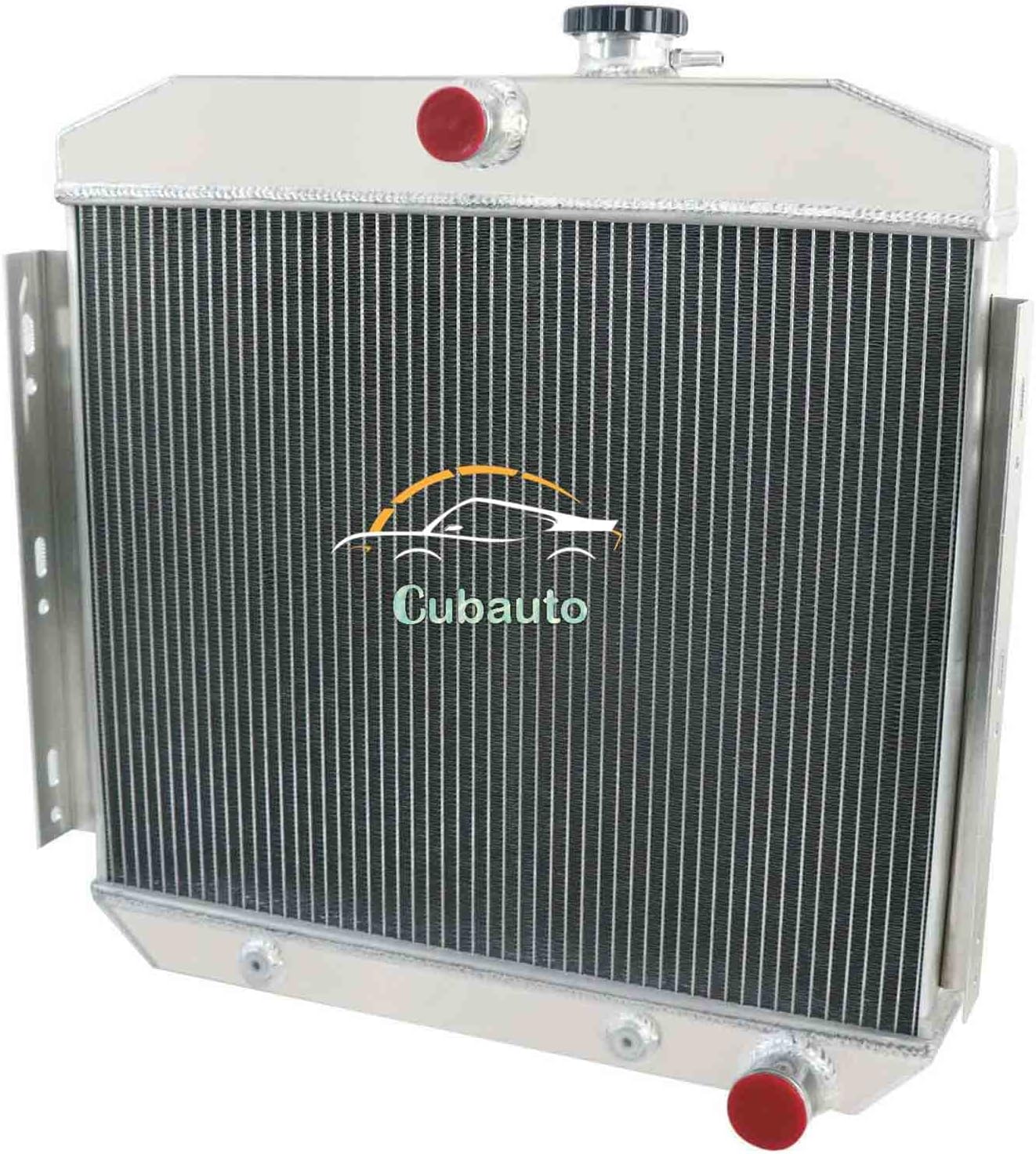 3 Row Core Aluminum Radiator Fits 1955-1957 Chevy Bel Air Del Ray / 150 210 3.8L L6,Full Aluminum Radiator