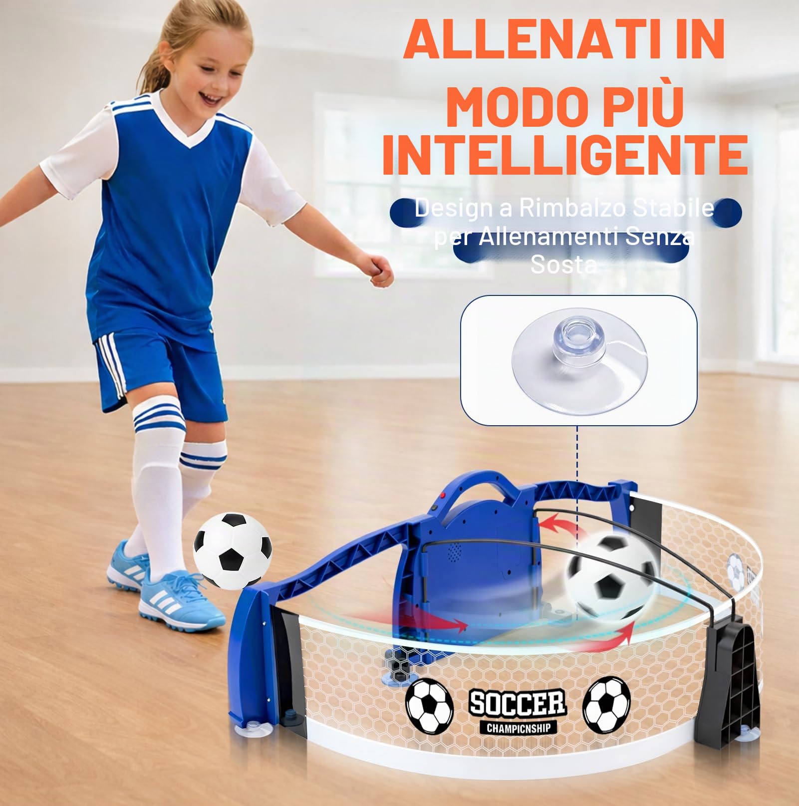 Dreamon Porte da Calcio per Bambini, Porta Calcio Piccola per Interno con Contatore Punti e 2 Modalità, Allenamento e Miglioramento Tecnica, Ideale Come Regalo Calcio per Bambini 6-12 Anni