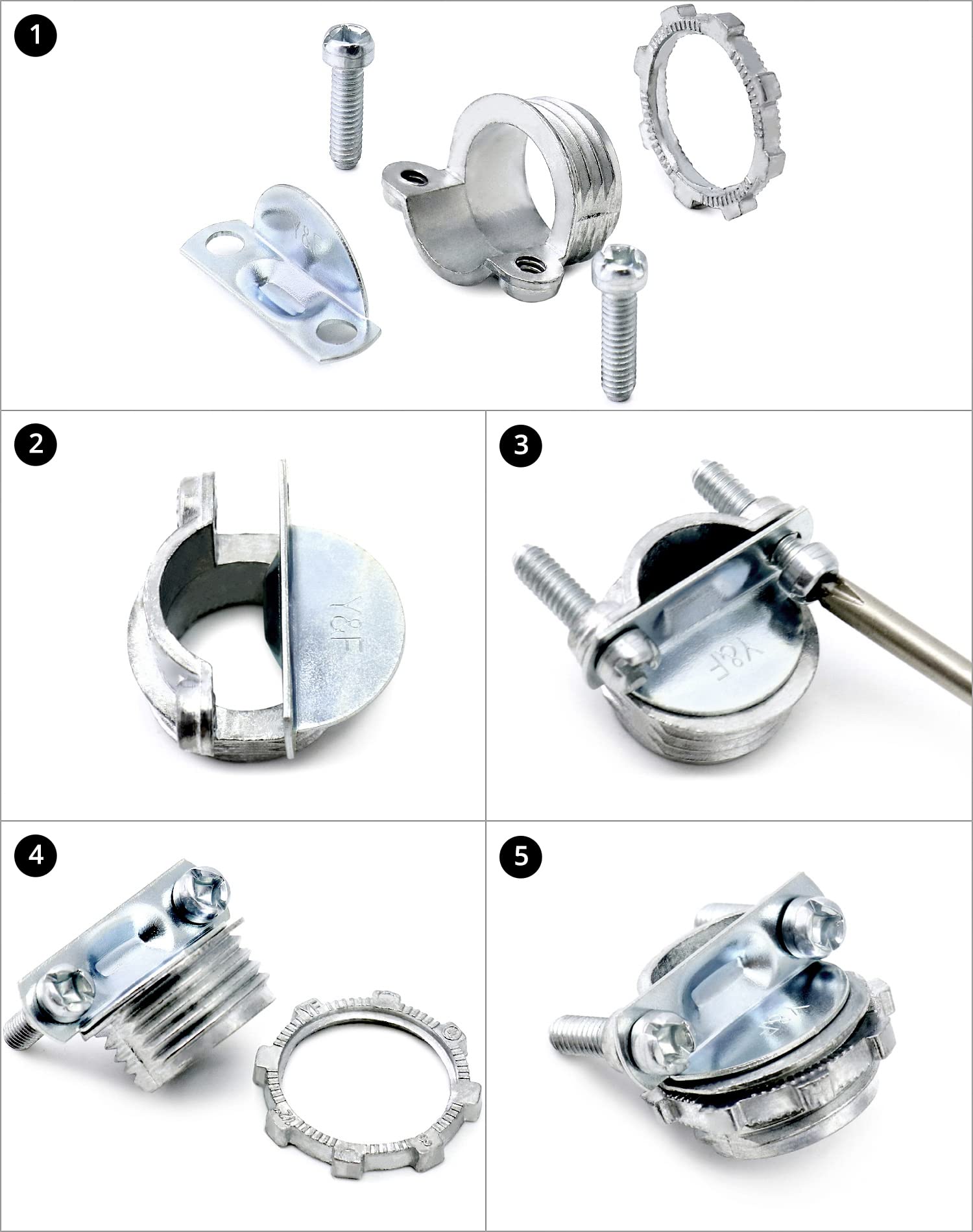 QWORK Cable Connector, 16 Pieces 1/2