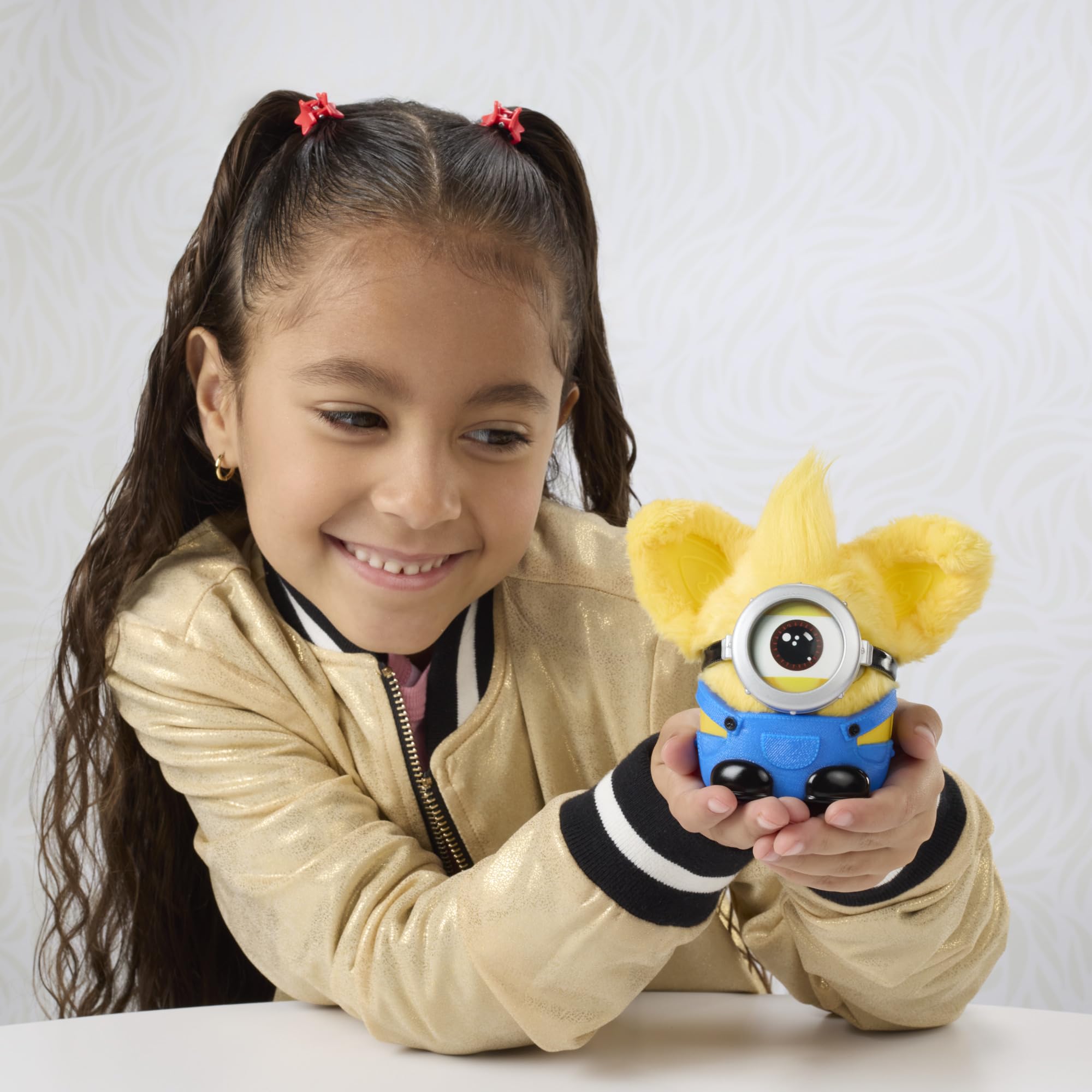Furby Furblets Minions, miniaturowa pluszowa elektroniczna zabawka kolekcjonerska w skali 7,6 cm, na oficjalnej licencji, wiek: od 6 lat