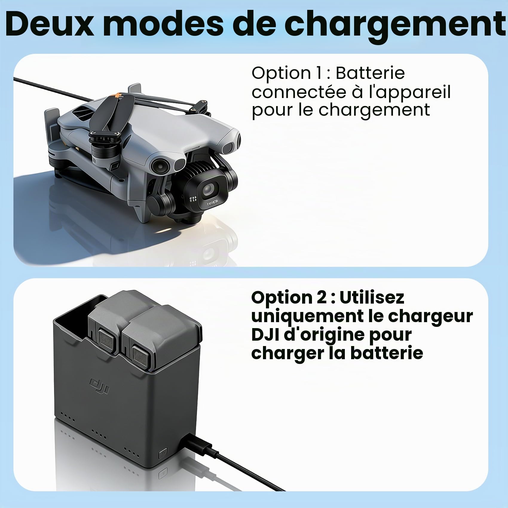 COOLSHOW Vol Intelligent Mini 5 Pro/4 Pro/Mini3 Série Batterie 1 Paquet 5000 mAh offrant 52 Minutes de Temps de Vol Maximum Compatible avec DJI Mini 5 Pro/Mini 4/3/3 Pro Plus