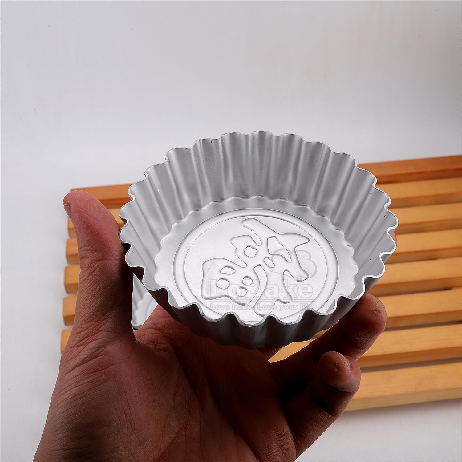 LoBake 4 6 Inch Fluted Round Aluminium Pie Pan With Word FU Xi Lucky Cake Tart Pizza Holder DIY Chinese New Year Festival Baking 5pcs A Lot (5pcs 4 Inch Fu Word Mold)