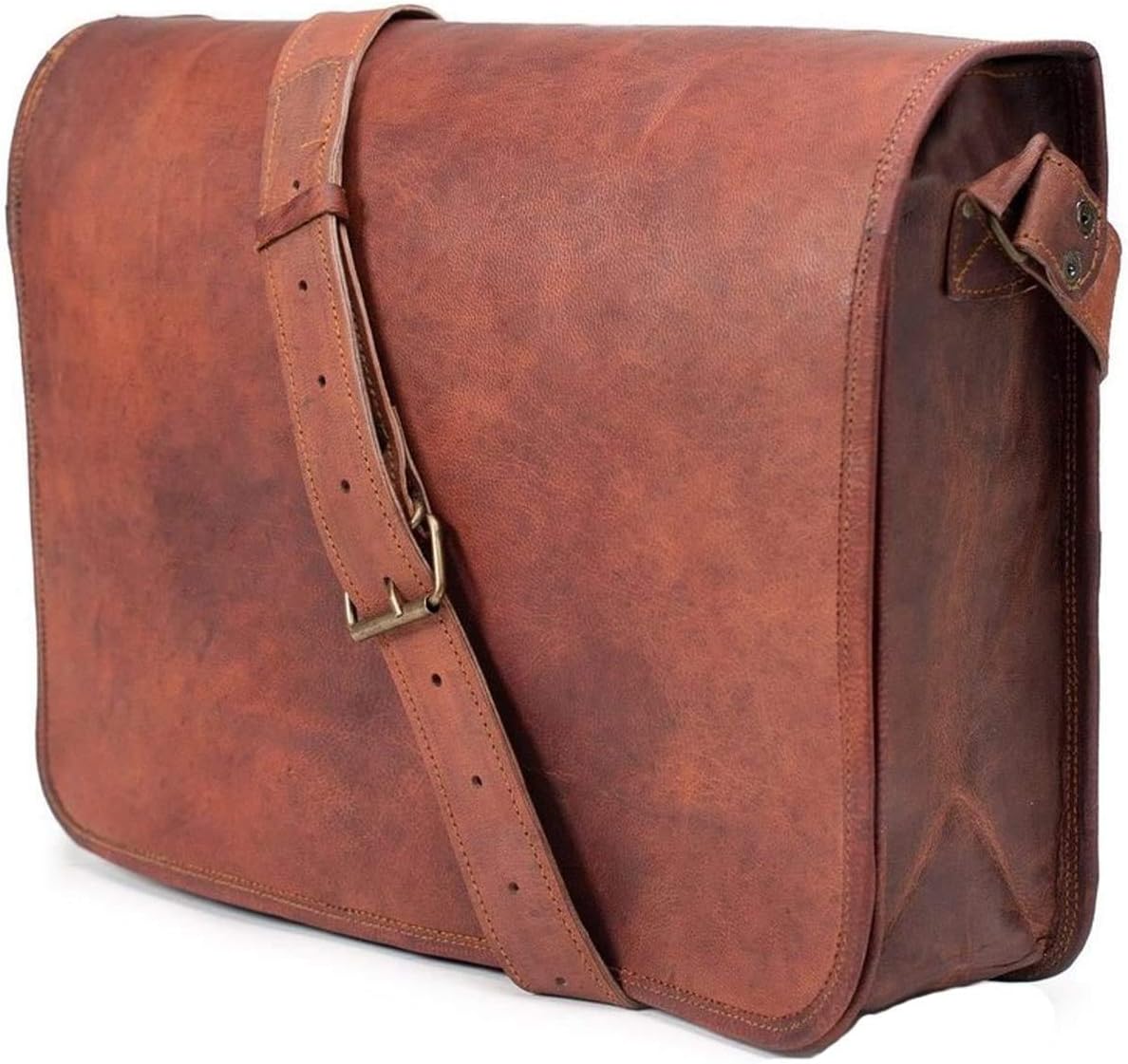13 Inch Genuine Light Weight Vintage Leather Full Flap Men's Macbook Laptop ...