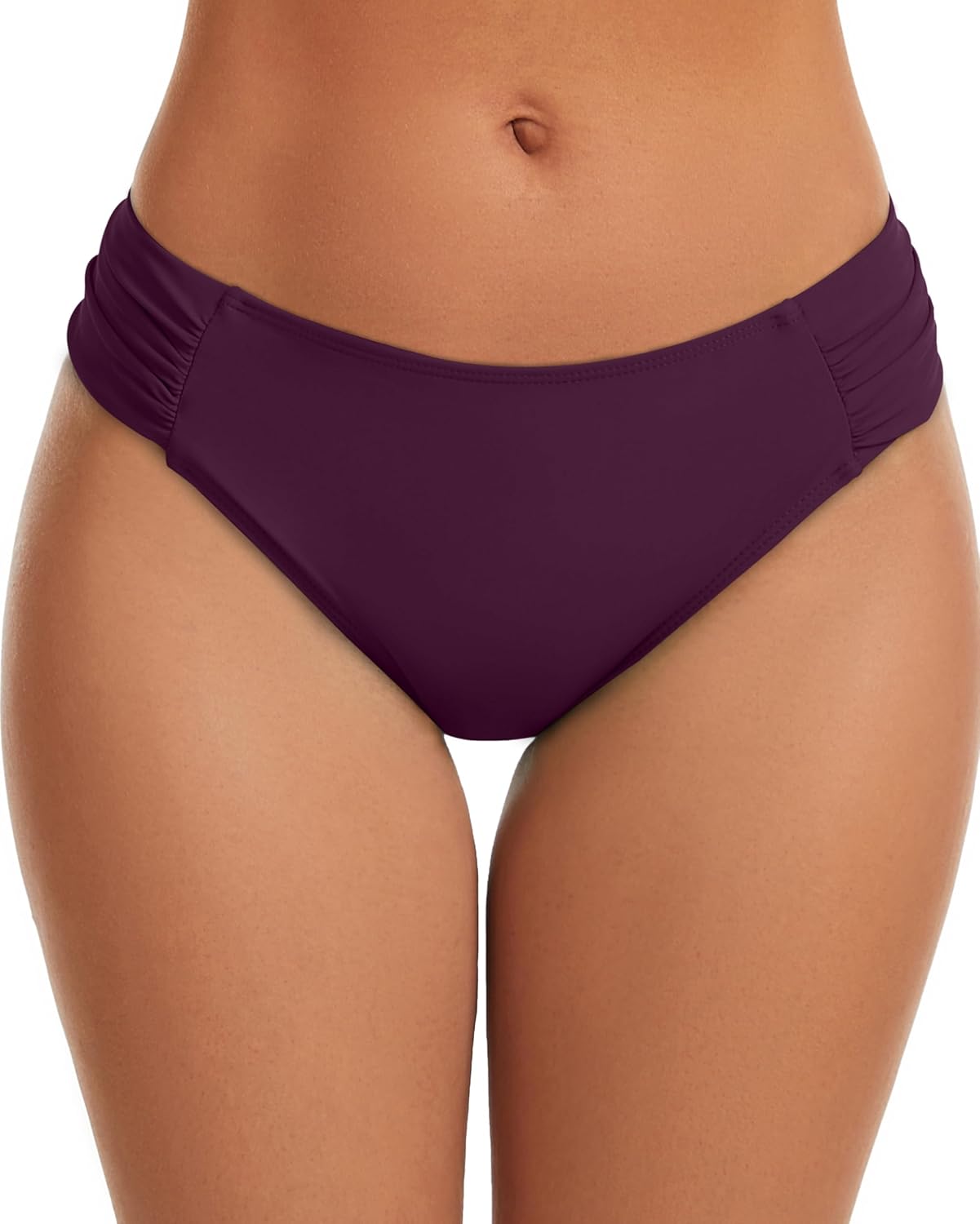 Women's Bathing Suit Bottoms Full Coverage Ruched Bikini Tankini Bottom Swimsuit Brief