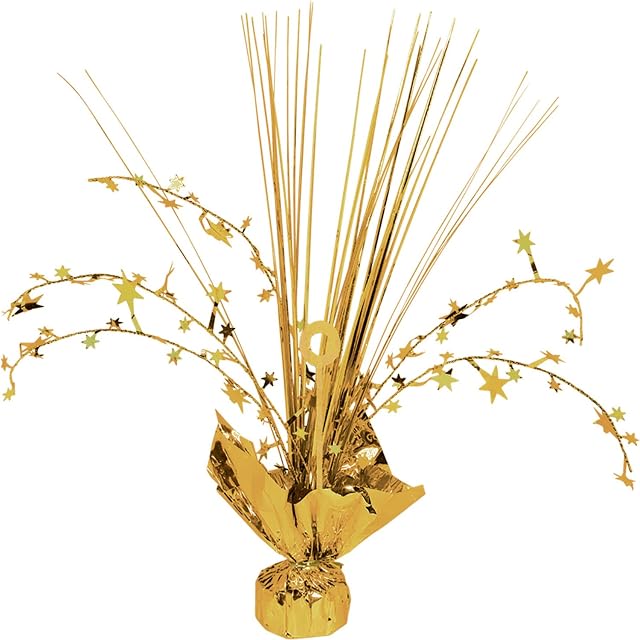 Amscan 9901995 - Gold Foil Spray Centrepiece & Balloon Weight - 30cm