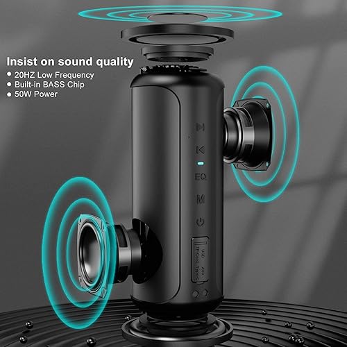 Miniatura 3 de Ortizan Altavoz Bluetooth portátil sonido estéreo fuerte de 40 W altavoces Bluetooth impermeables IPX7 con Bluetooth 50 emparejamiento doble tiempo