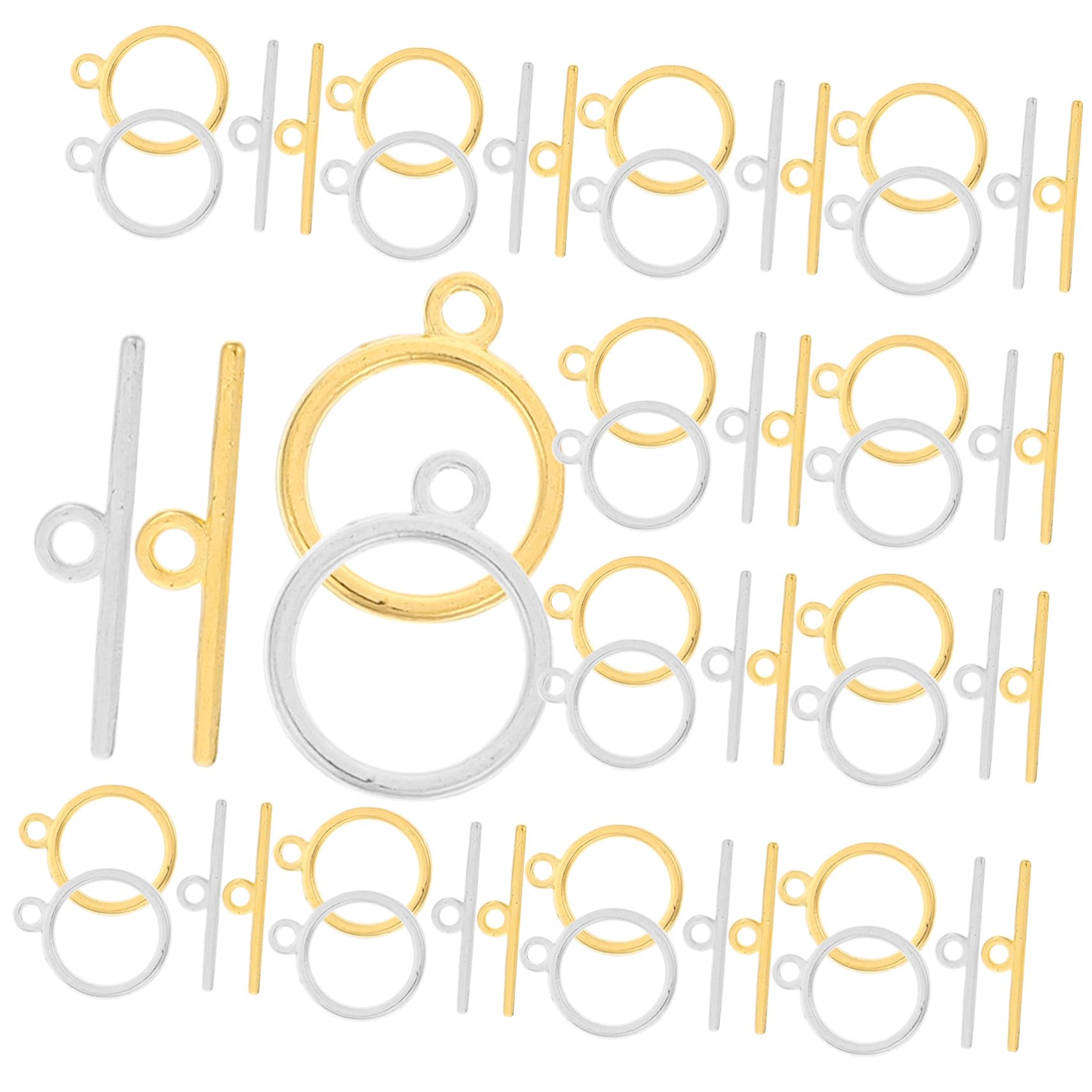 SHINEOFI 360 Conjuntos Cierres de Aleación para Pulseras y Collares Conectores Metálicos con Anillos y Barras para Fabricación y Reparación de Joyería DIY Colores y Plata Accesorios Ligeros