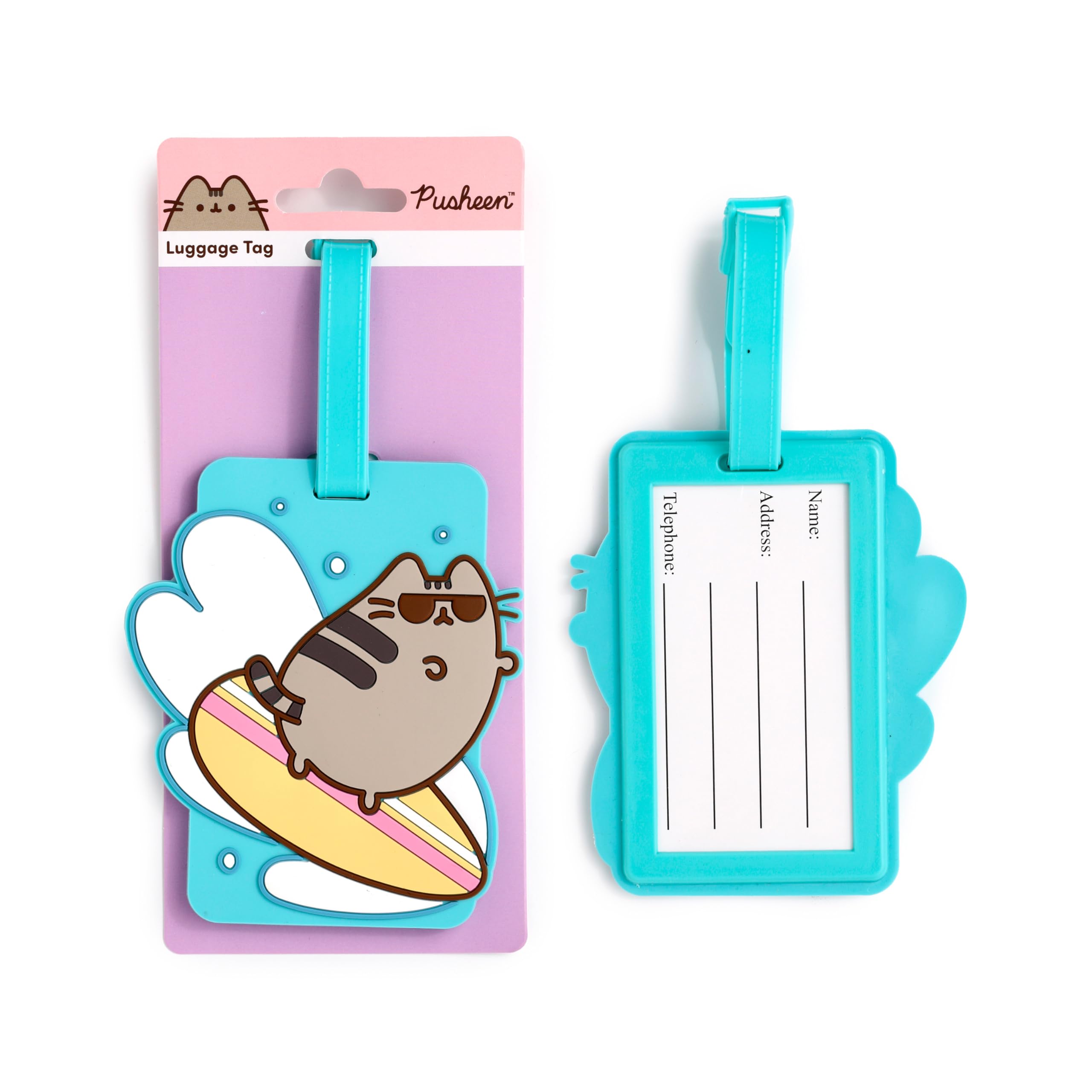 Puckator Pusheen The Cat Letnia surferka PVC etykieta do bagażu