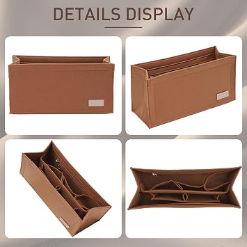 Doxo フェルト財布オーガナイザーインサート LV On The Go MMハンドバッグ用 キャメル