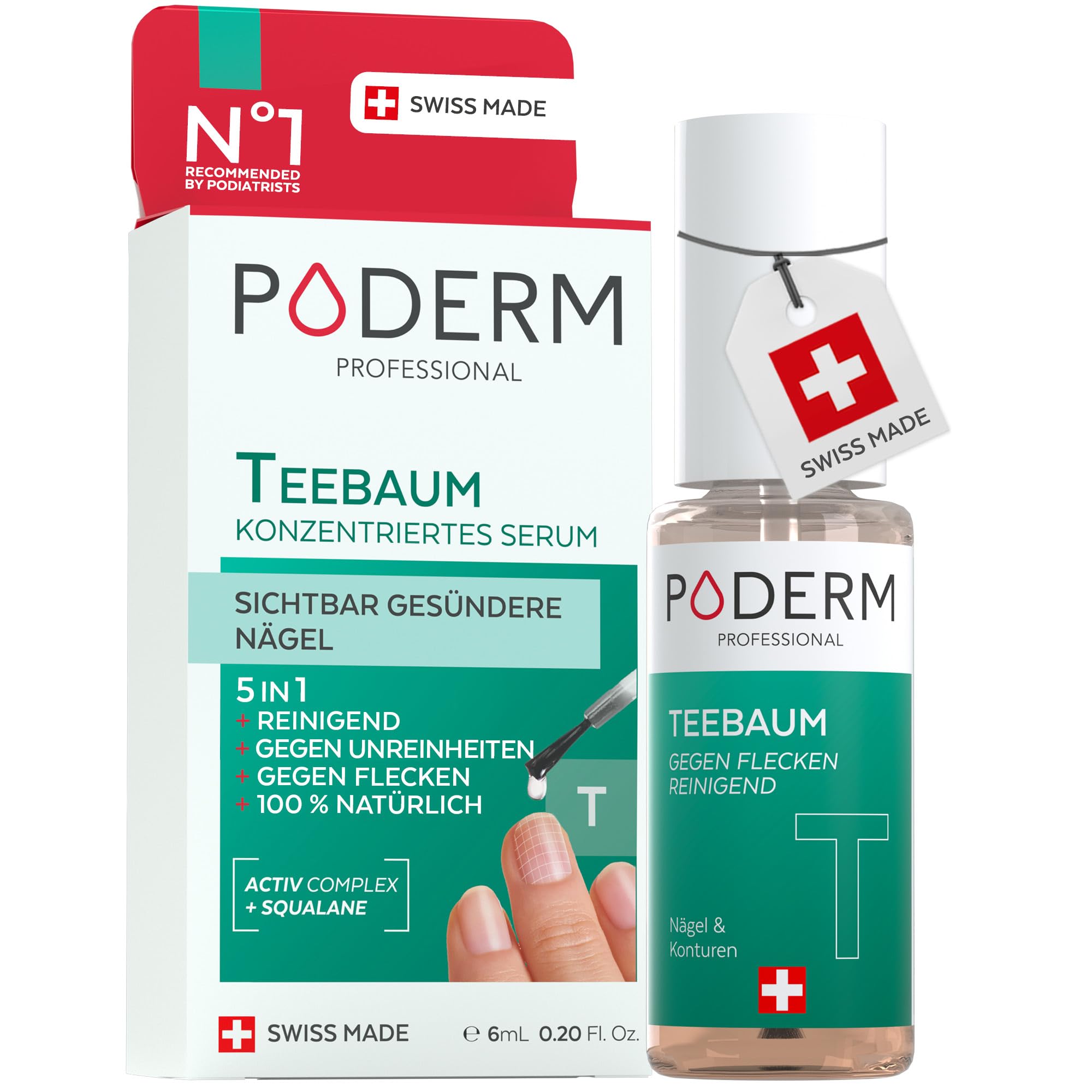 PODERM - HAUTRISSE UND HORNHAUT - Repariert und beruhigt Risse/Nährt und erweicht Hornhaut - INTENSIVE NACHTPFLEGE 8H - 100% natürliche Inhaltsstoffe - Fußpflege - Swiss Made