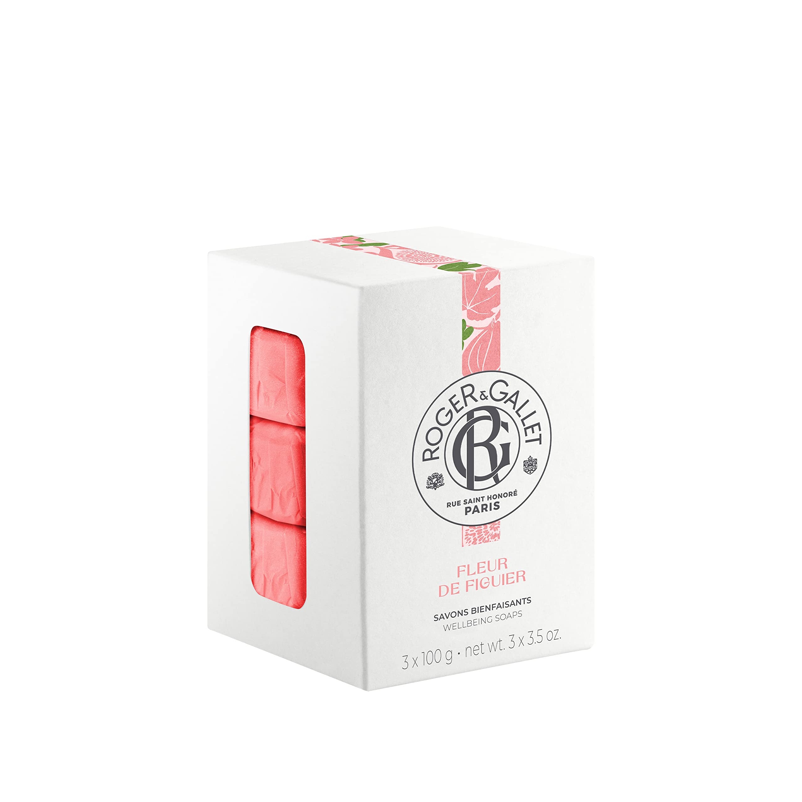 ROGER & GALLETFleur De Figuier Wellbeing Soap 100 g, 3-Pack