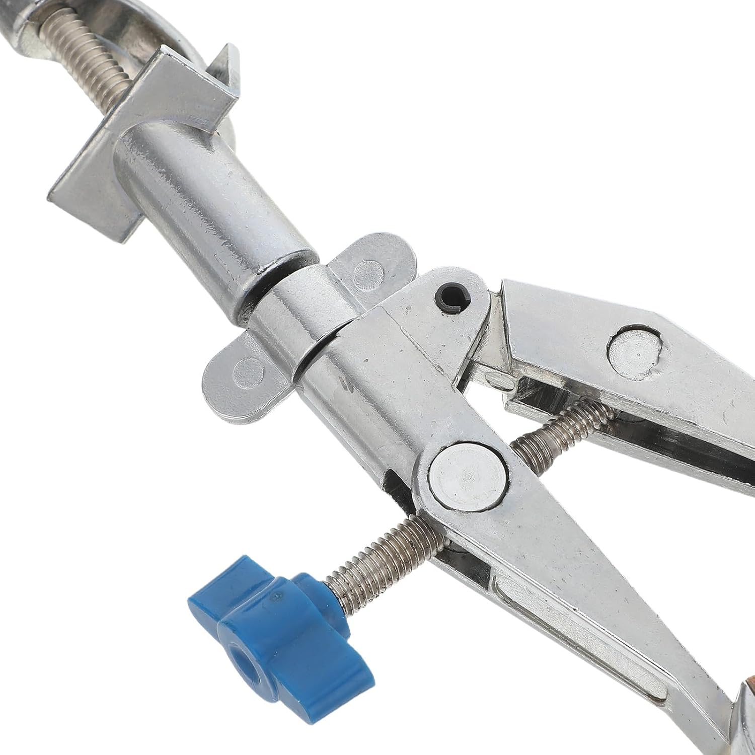 Lab Clamps 4 Prong Flask Beaker Holder - Heat-Resistant Zinc Alloy Clamp for Chemistry Ring Stand Extension Science Laboratory Accessory
