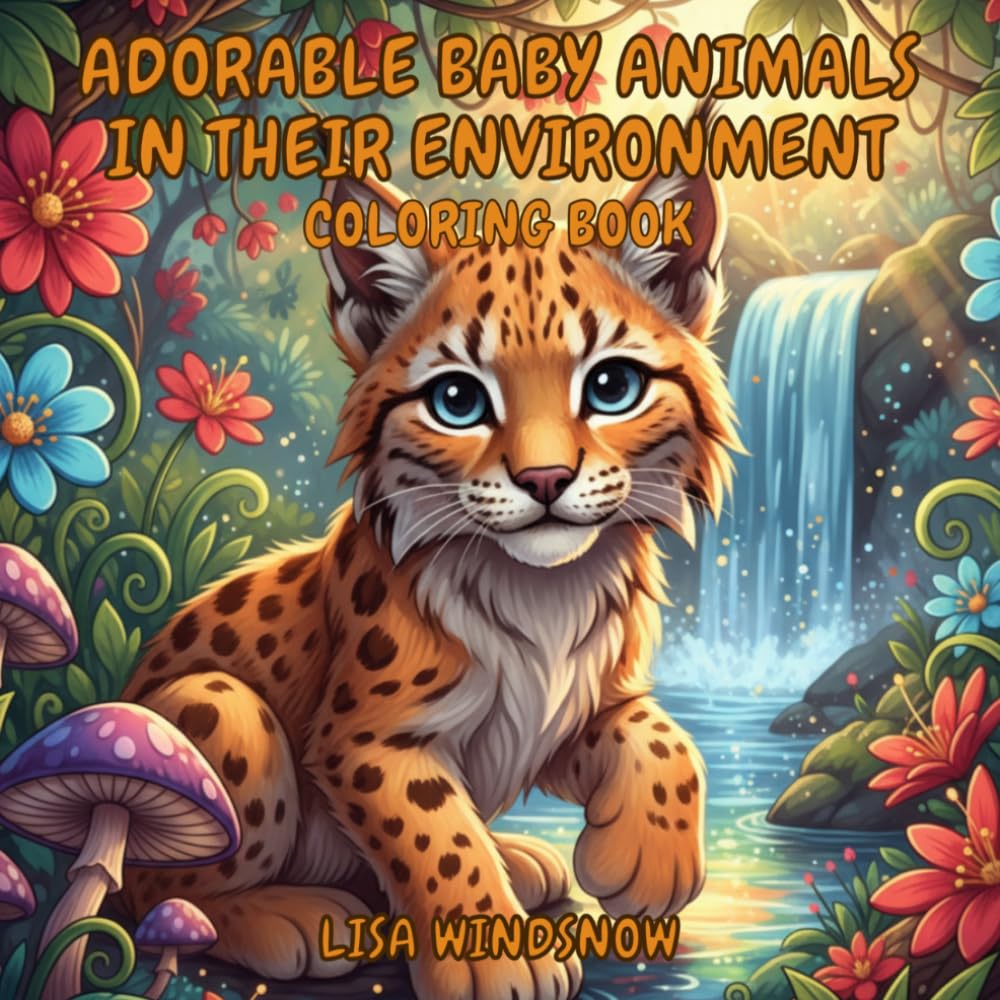 ADORABLE BABY ANIMALS IN THEIR ENVIRONMENT: COLORING BOOK