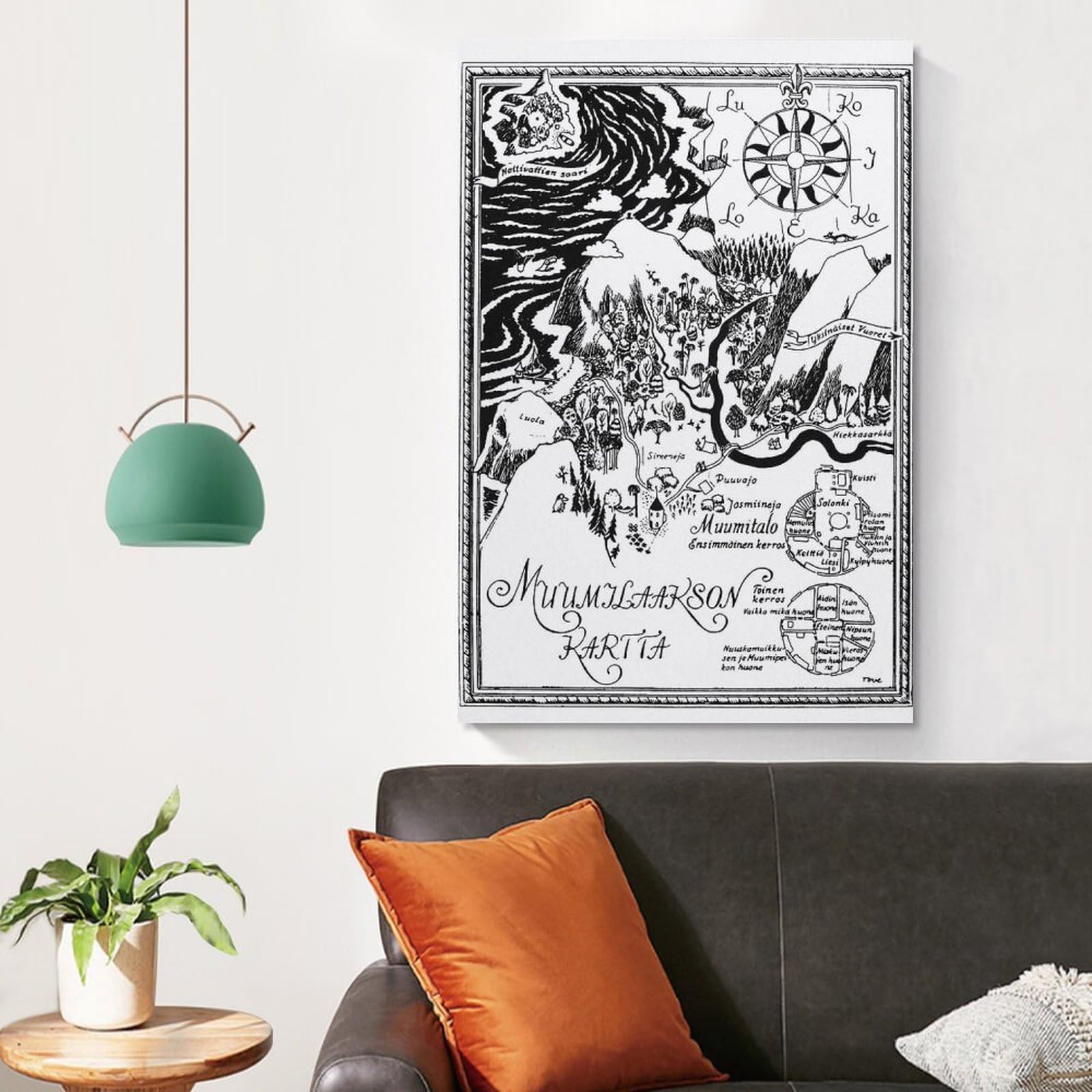 Amazon.co.jp: MOOMIN(ムーミン) モノクロポスター ムーミン谷 クール