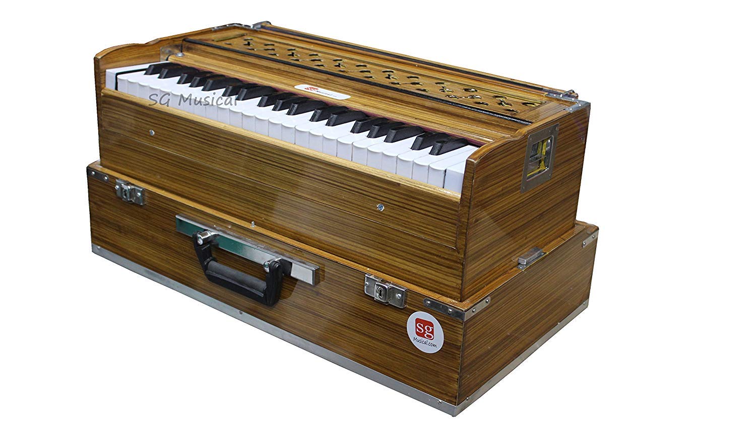 SG Musical 3 1/2 Octave Folding Harmonium (2Reeds),Quality Harmonium/Quality Reeds: 1 Base + 1 Male for Rich Sound