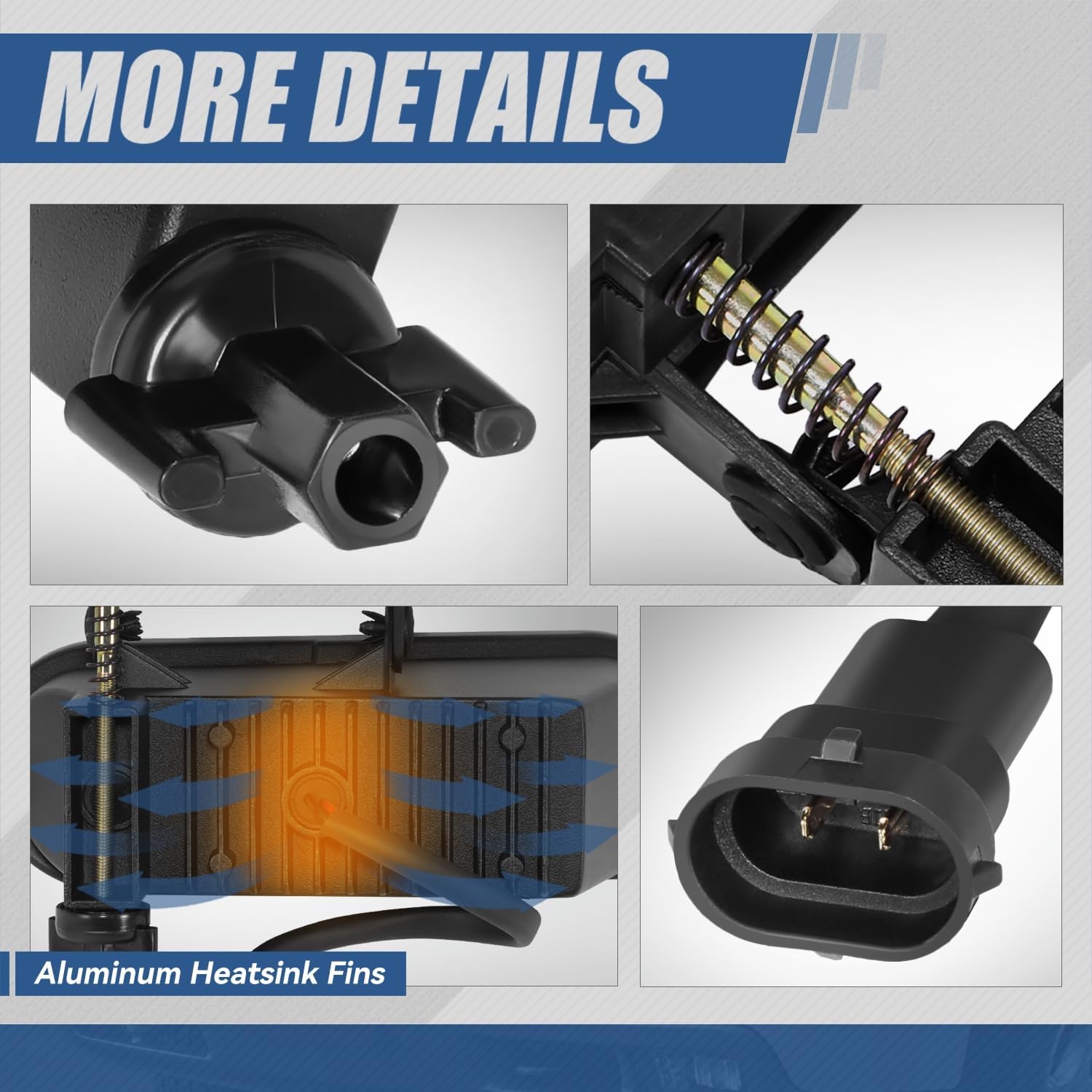 Auto Dynasty Full LED Fog lights Compatible with 1999-2006 Chevy Silverado Suburban Tahoe 1500 2500 3500, Fog Lights Lamps with Bracket, Driver and Passenger Side, Smoked Lens