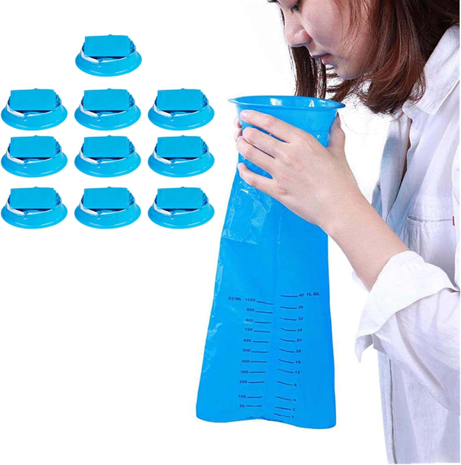 PMUYBHF Vomit Bags Disposable for Adults, 20 Pack Leak Resistant, Portable, Emesis