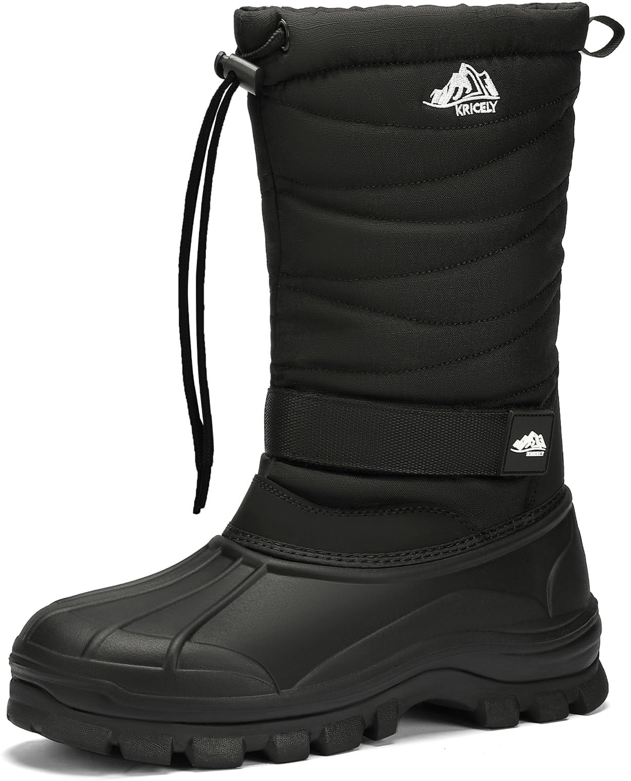 Kricely Men's Snow Boots Waterproof Non-Slip