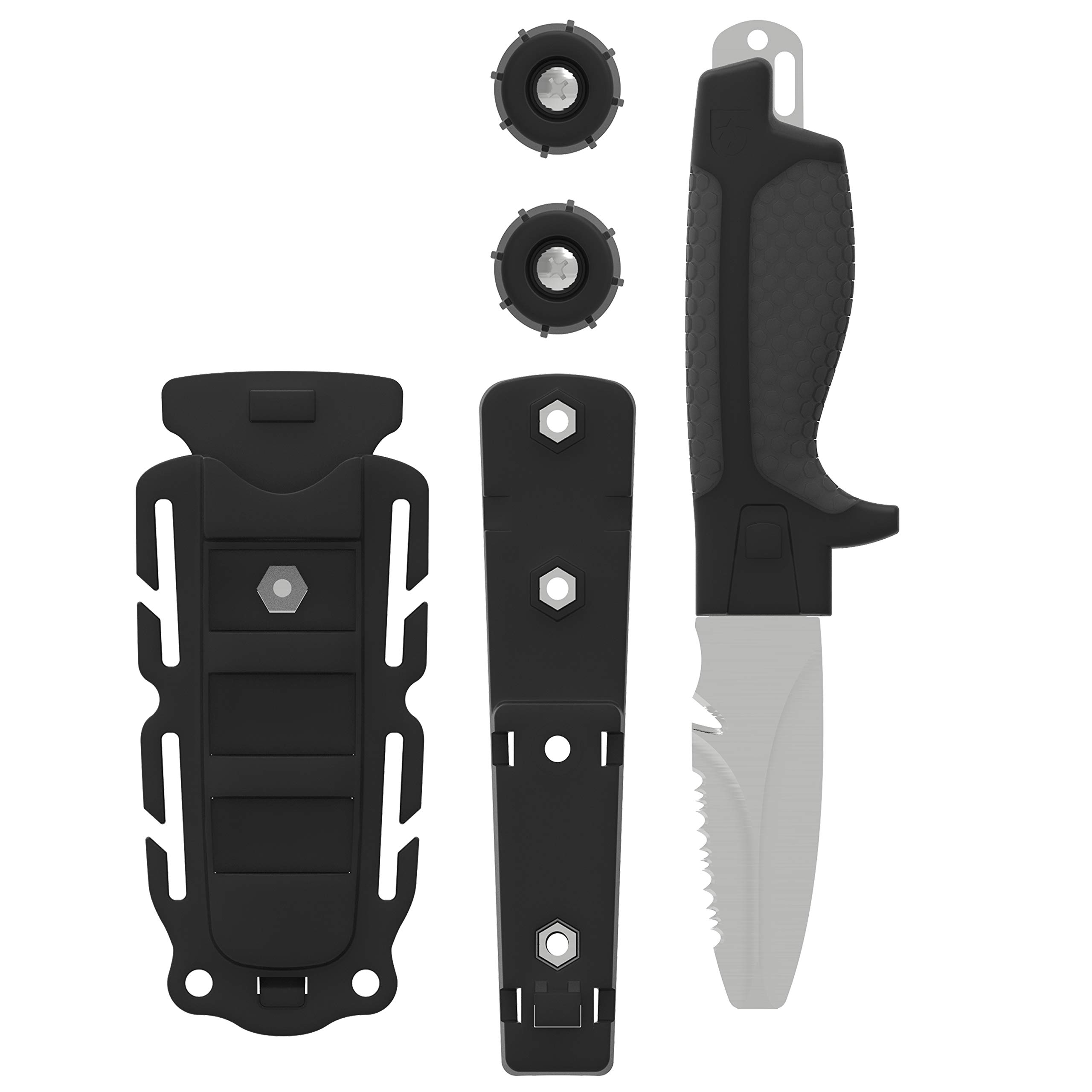 GEAR AID Tanu Dive and Rescue Knife with Sheath, 3” Blunt Tip Blade