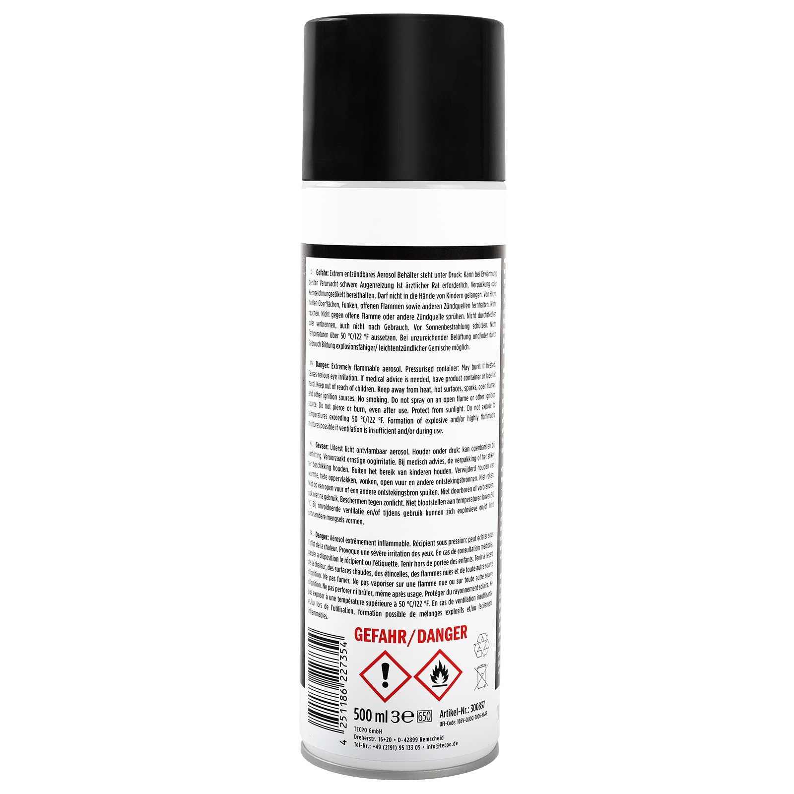 TECPO 24x Multi Schaum Reiniger, 500ml Kfz Reinigungsmittel für Innenraum, Kunststoff, Scheiben, Polster, Glas, Metall Autopflege Aktiv Reiniger
