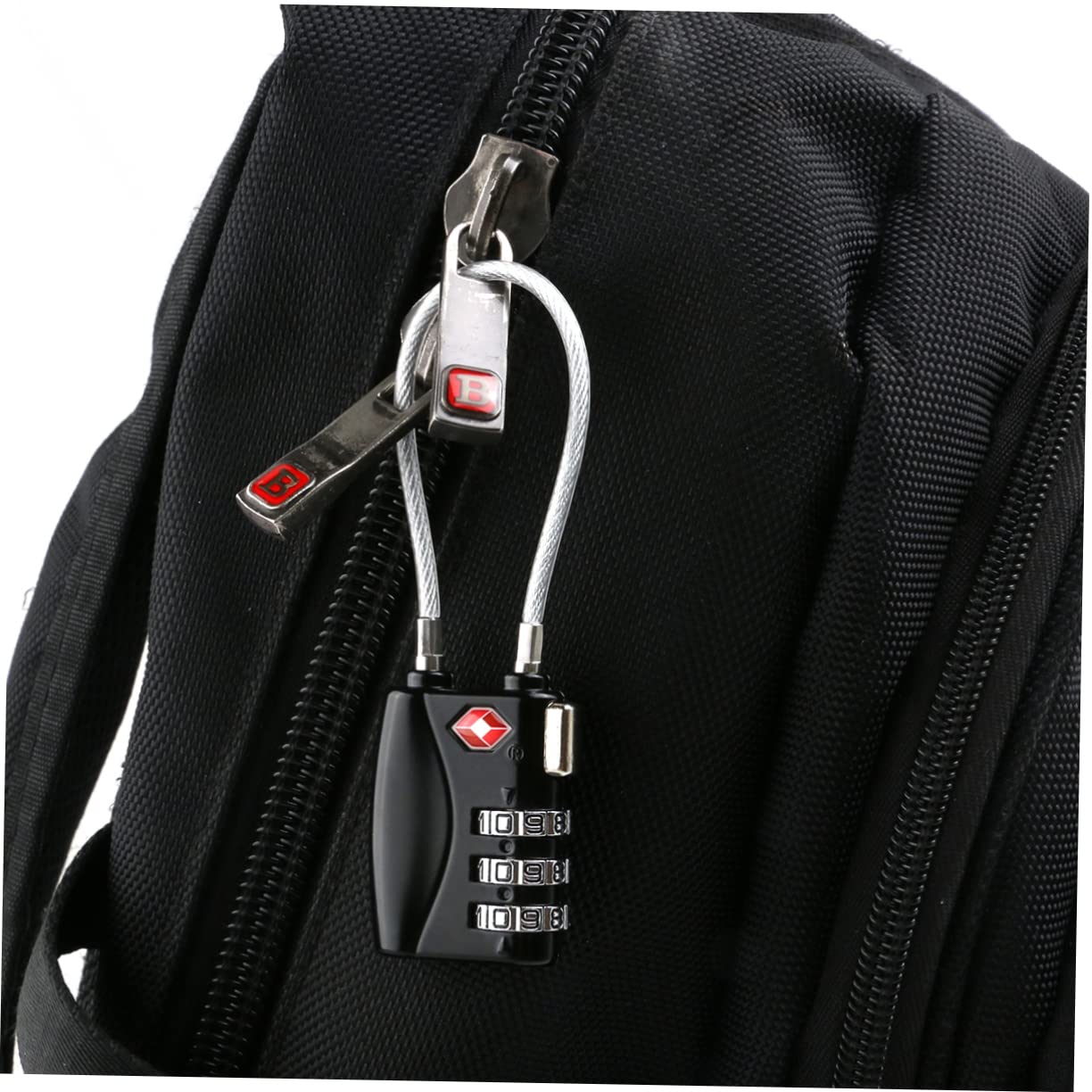 Tofficu 6 pezzi Serrature Tsa con Cavo per Valigia Lucchetti Combinazione Colori Nero e Blu Bagagli e Armadietti Facile da Usare e Sicuro