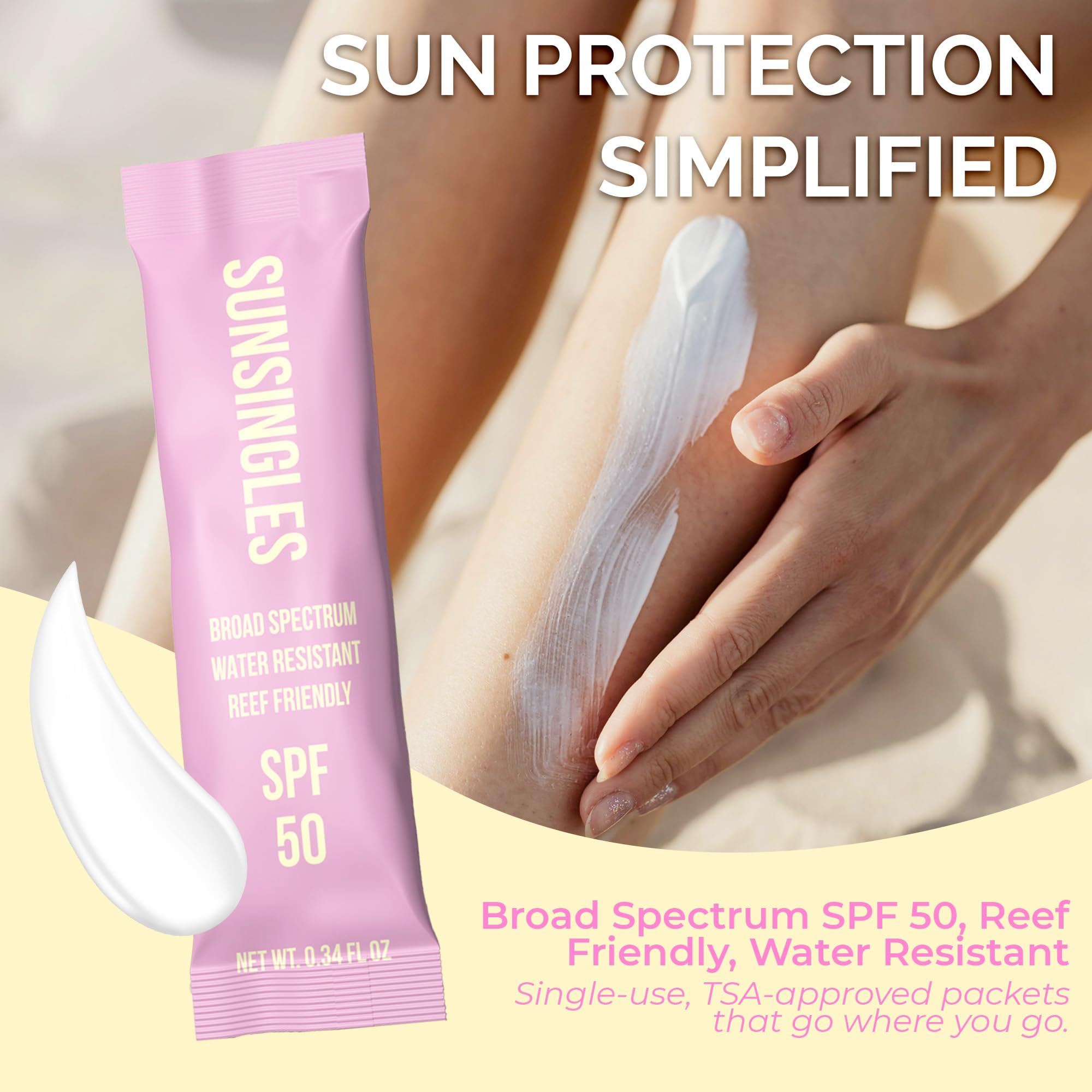 Amazon.com: SunSingles Broad Spectrum SPF 50 Travel Size Sunscreen