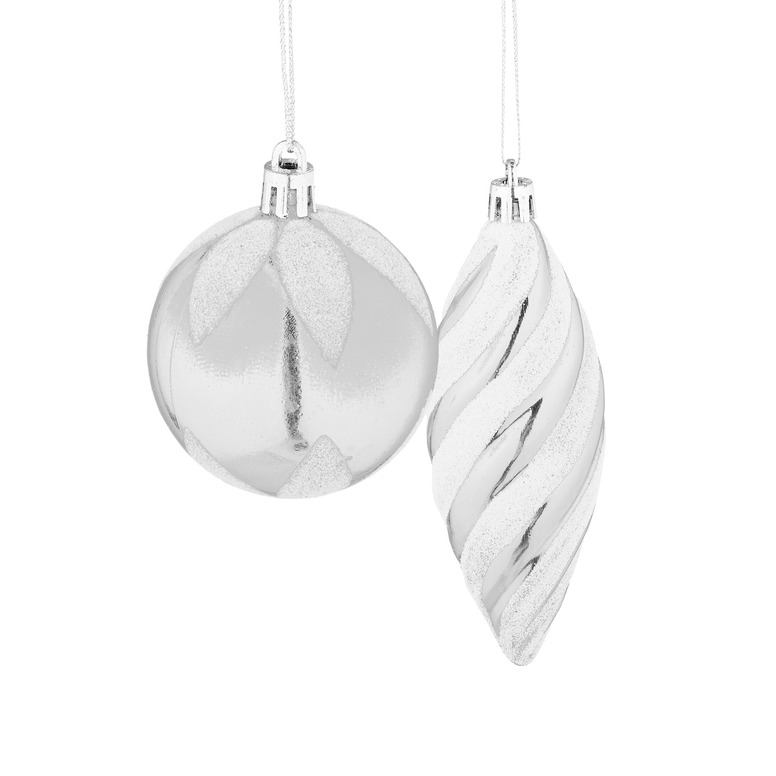 Set Palline Di Natale Relaxdays - 72 Decorazioni Opache, Lucide, Glitterate, Rosa, Per Albero